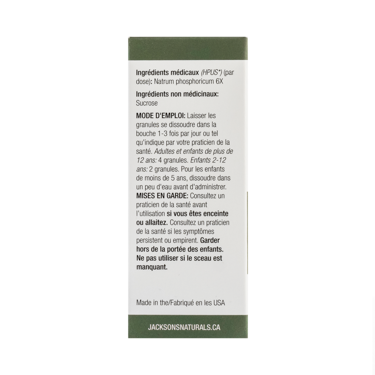 #10 Nat Phos 6X - Certified Vegan, Lactose-Free Schuessler Cell Salt (Sodium phosphate)