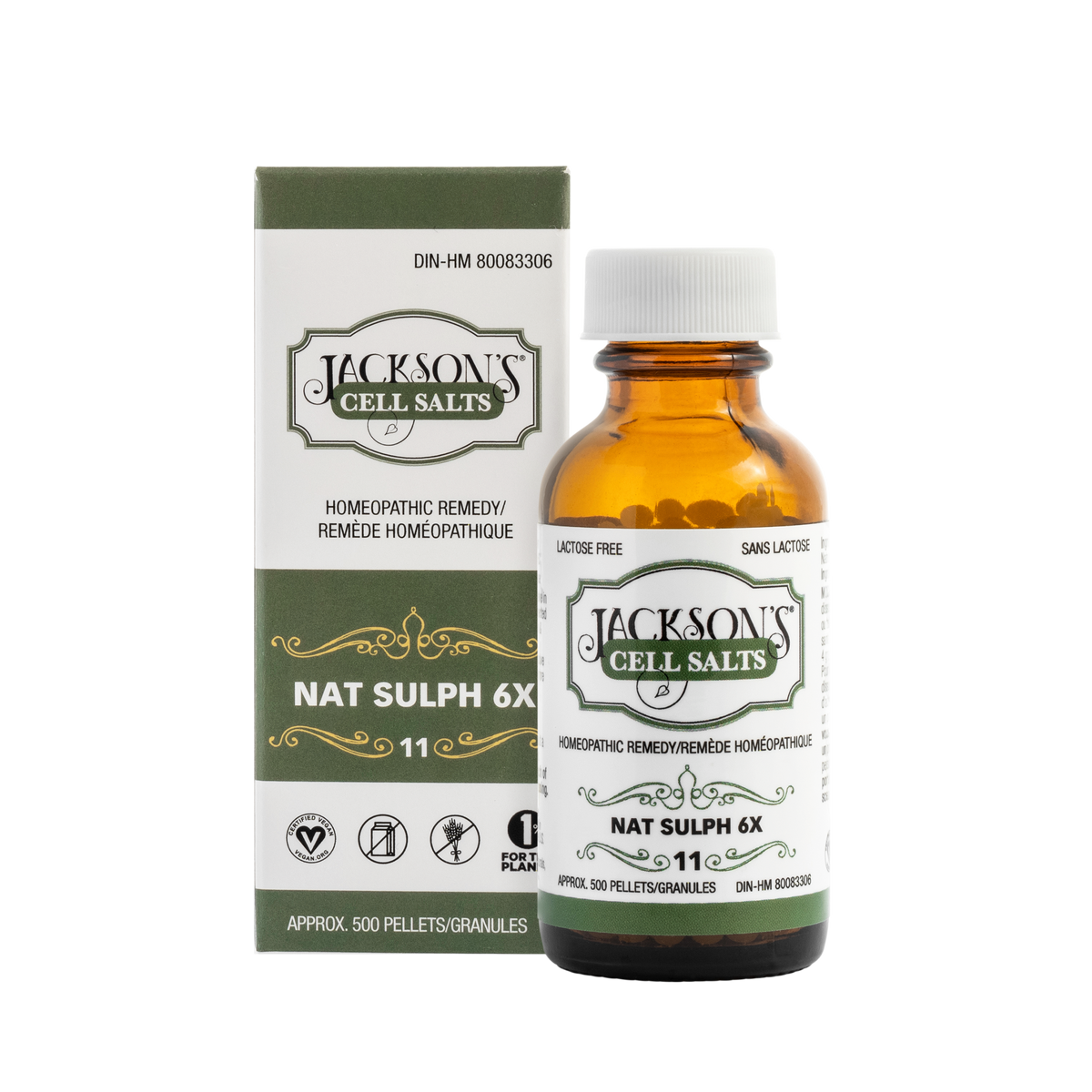 #11 Nat Sulph 6X - Certified Vegan, Lactose-Free Schuessler Cell Salt (Sodium sulfate)