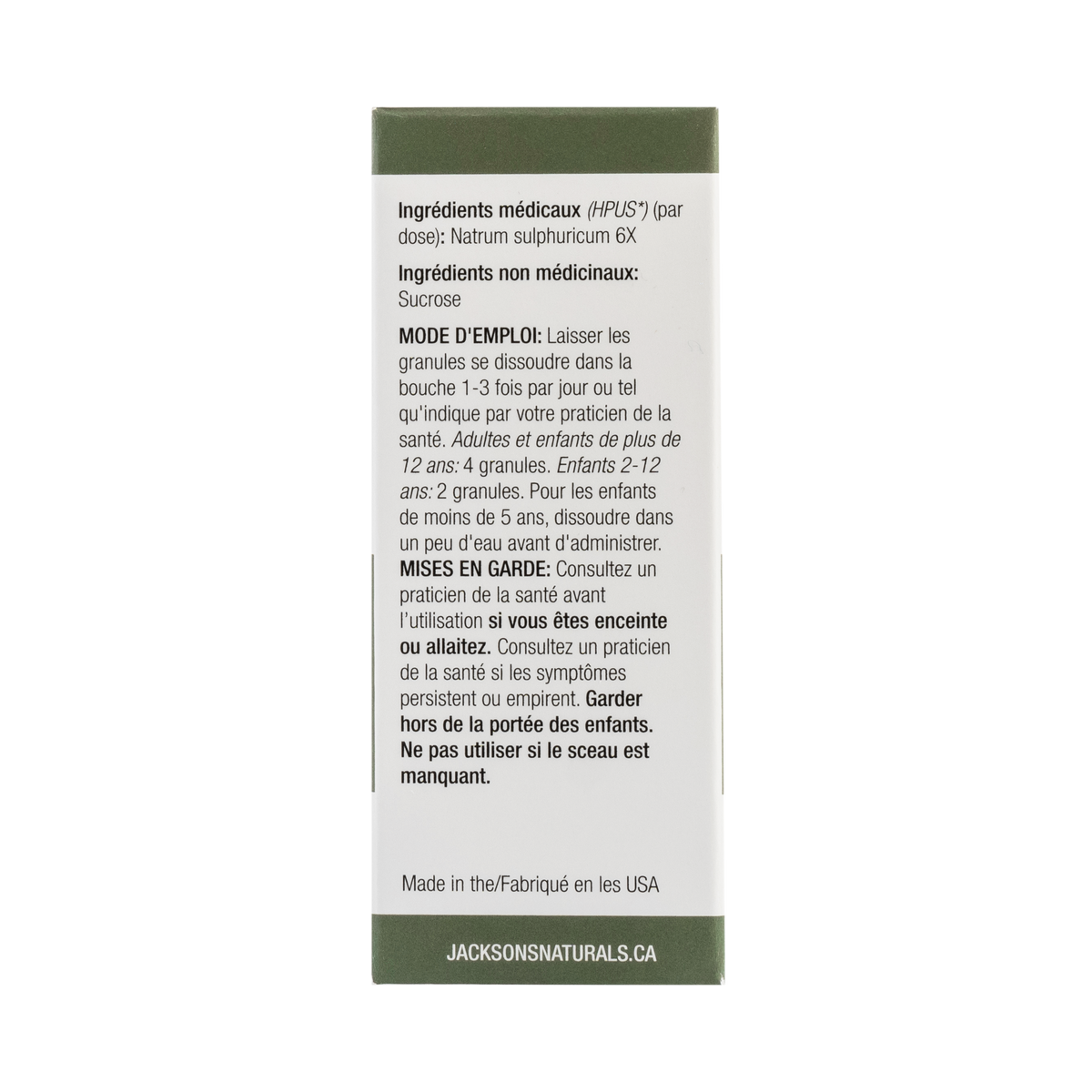 #11 Nat sulph 6X (sulfate de sodium) - Sel de cellules de Schuessler (tissus) certifié végétalien et sans lactose