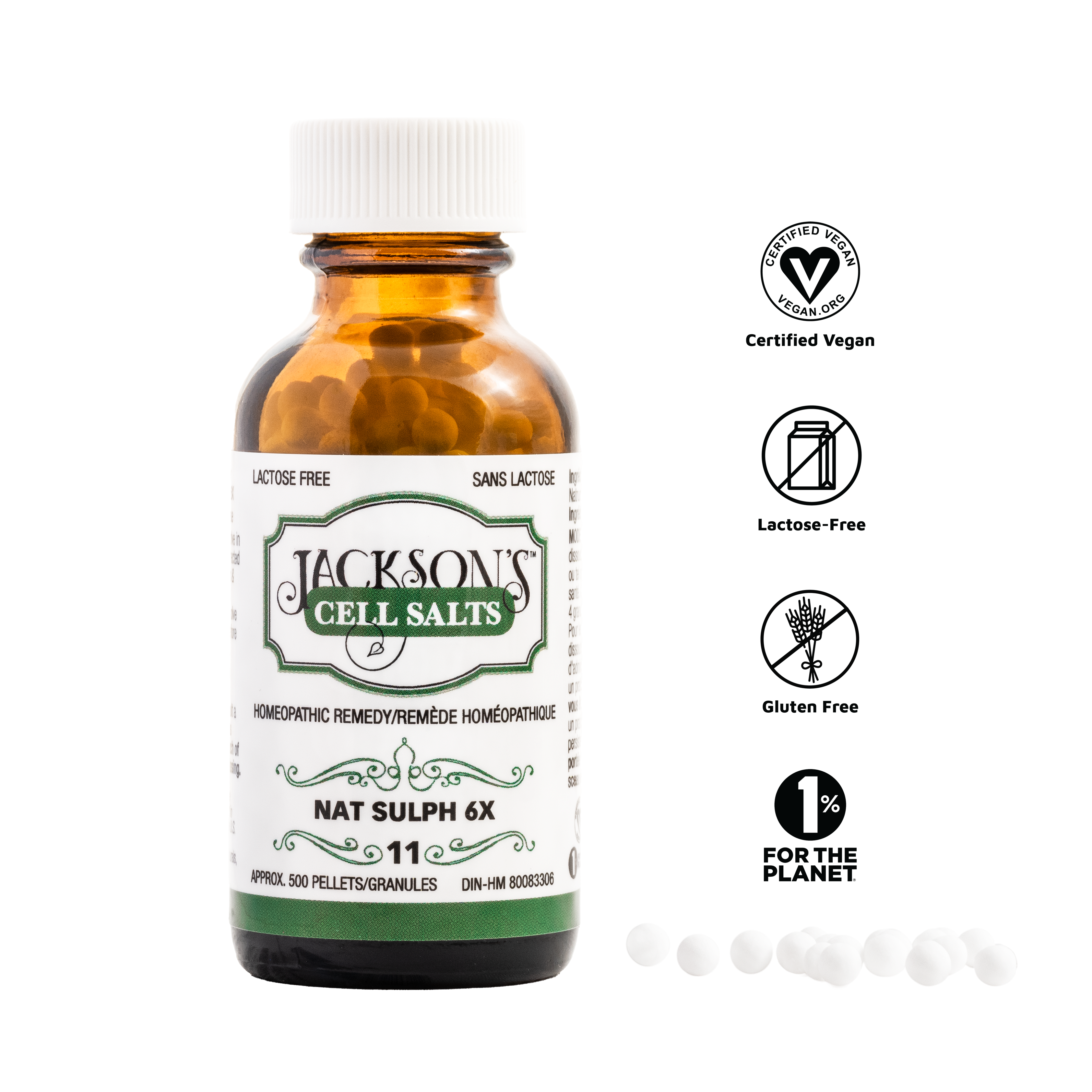 #11 Nat sulph 6X (sulfate de sodium) - Sel de cellules de Schuessler (tissus) certifié végétalien et sans lactose
