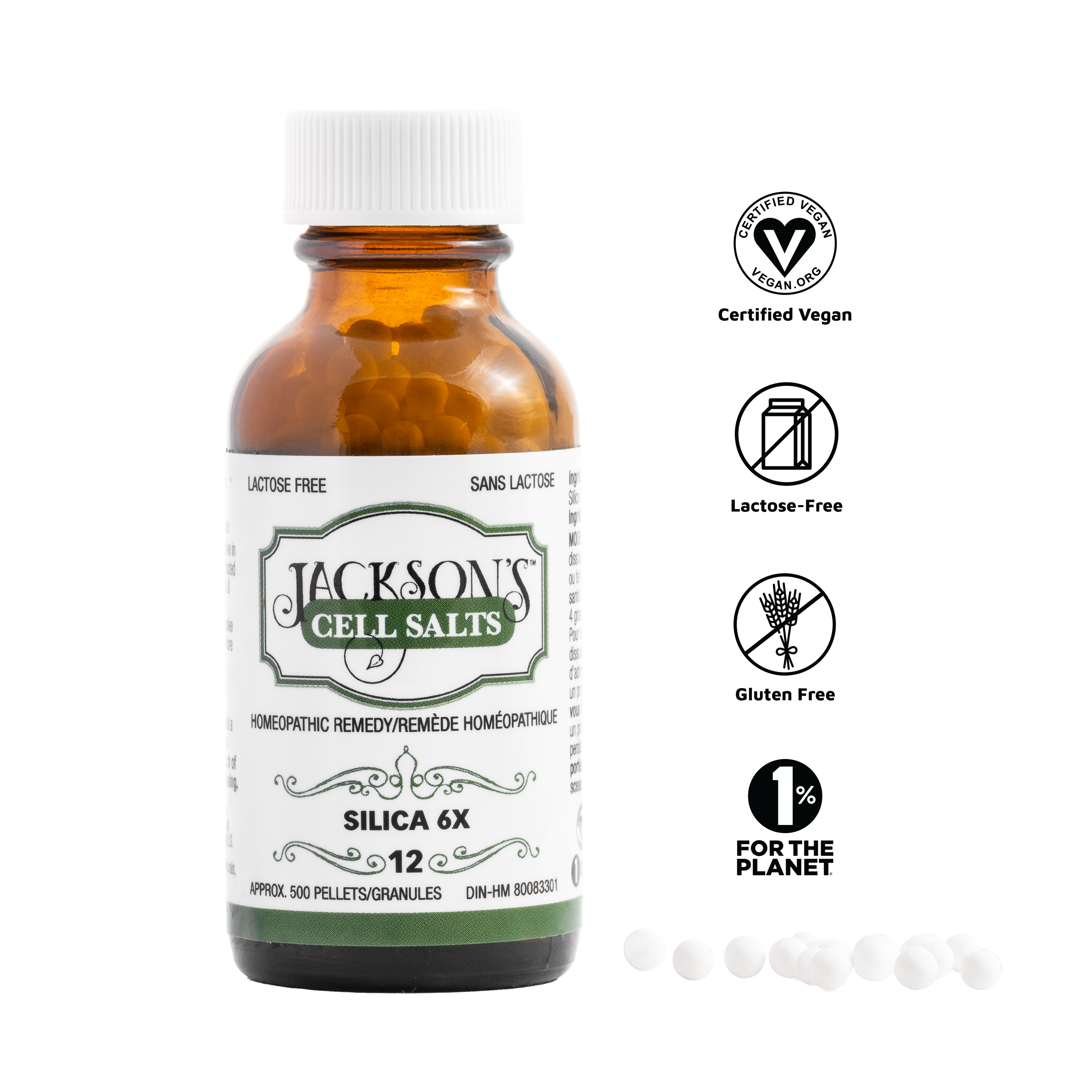 #12 Silica 6X - Sel de cellules de Schuessler (tissus) certifié végétalien et sans lactose