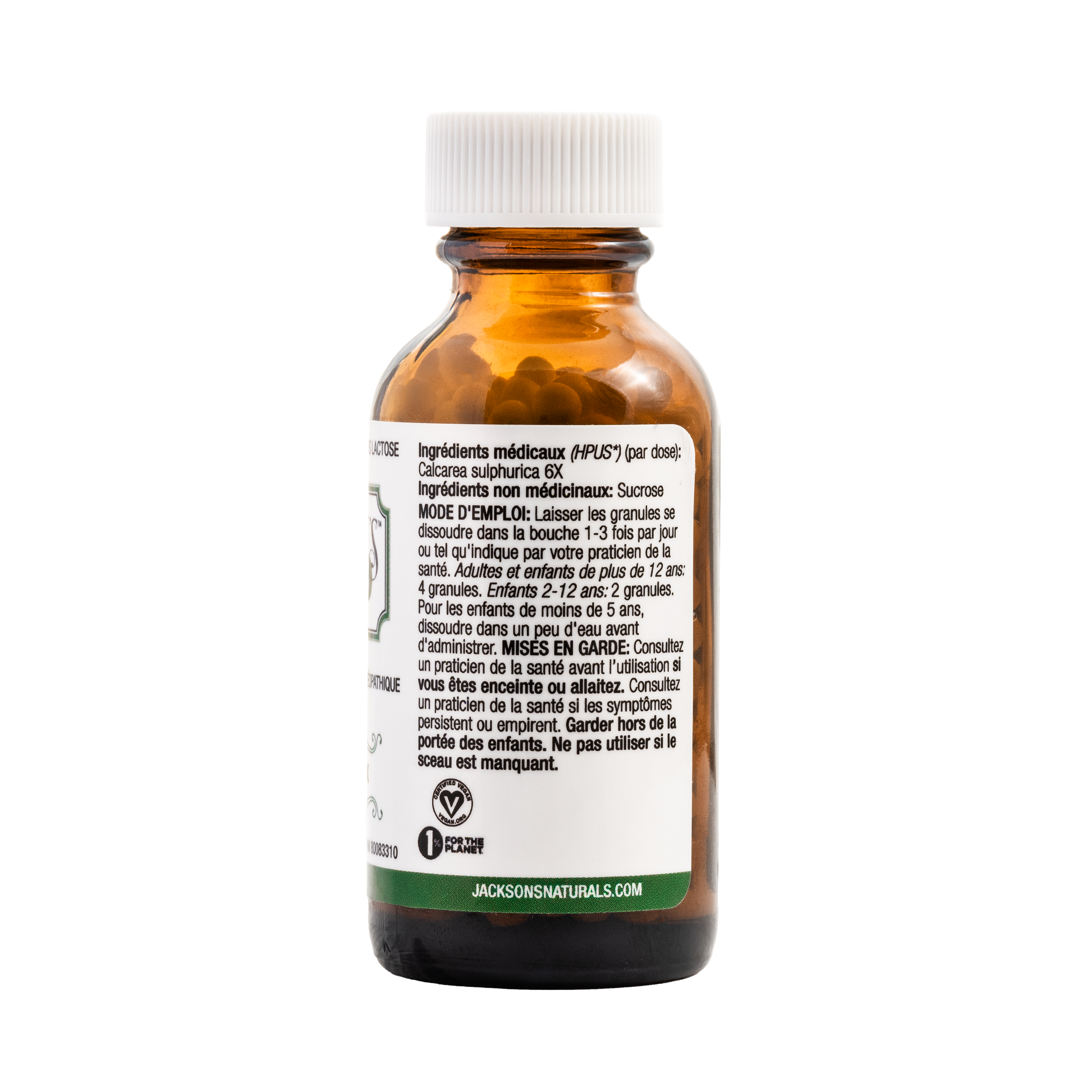 *Sale unboxed bottles* #3 Calc sulph 6X - Certified Vegan, Lactose-Free Schuessler Cell Salt (Calcium sulfate)