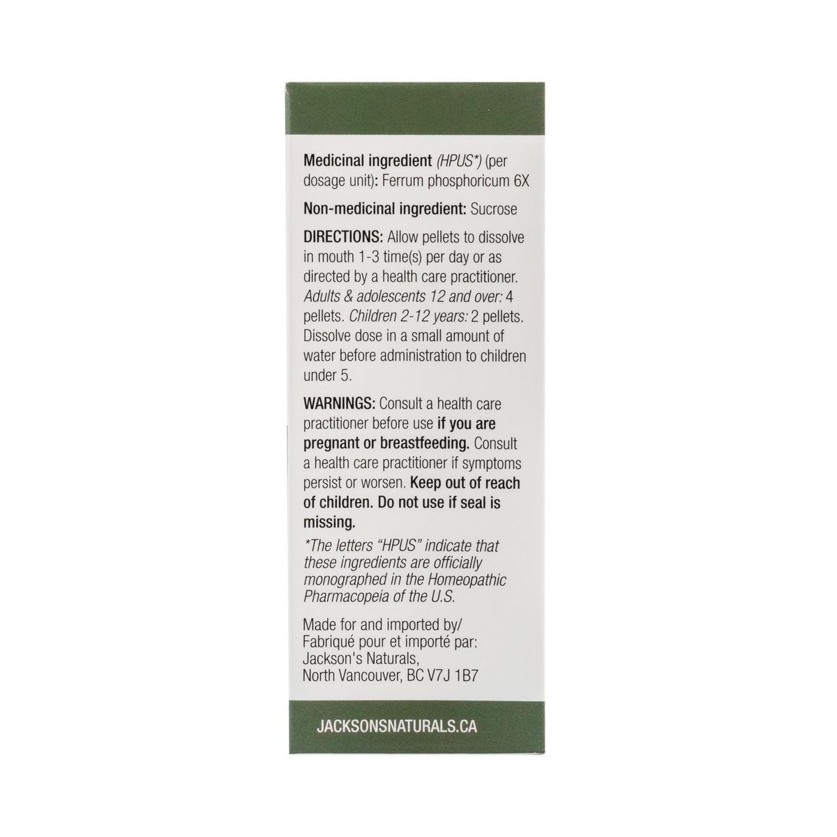 #4 Ferr Phos 6X - Certified Vegan, Lactose-Free Schuessler Cell Salt (Ferrum phosphate)