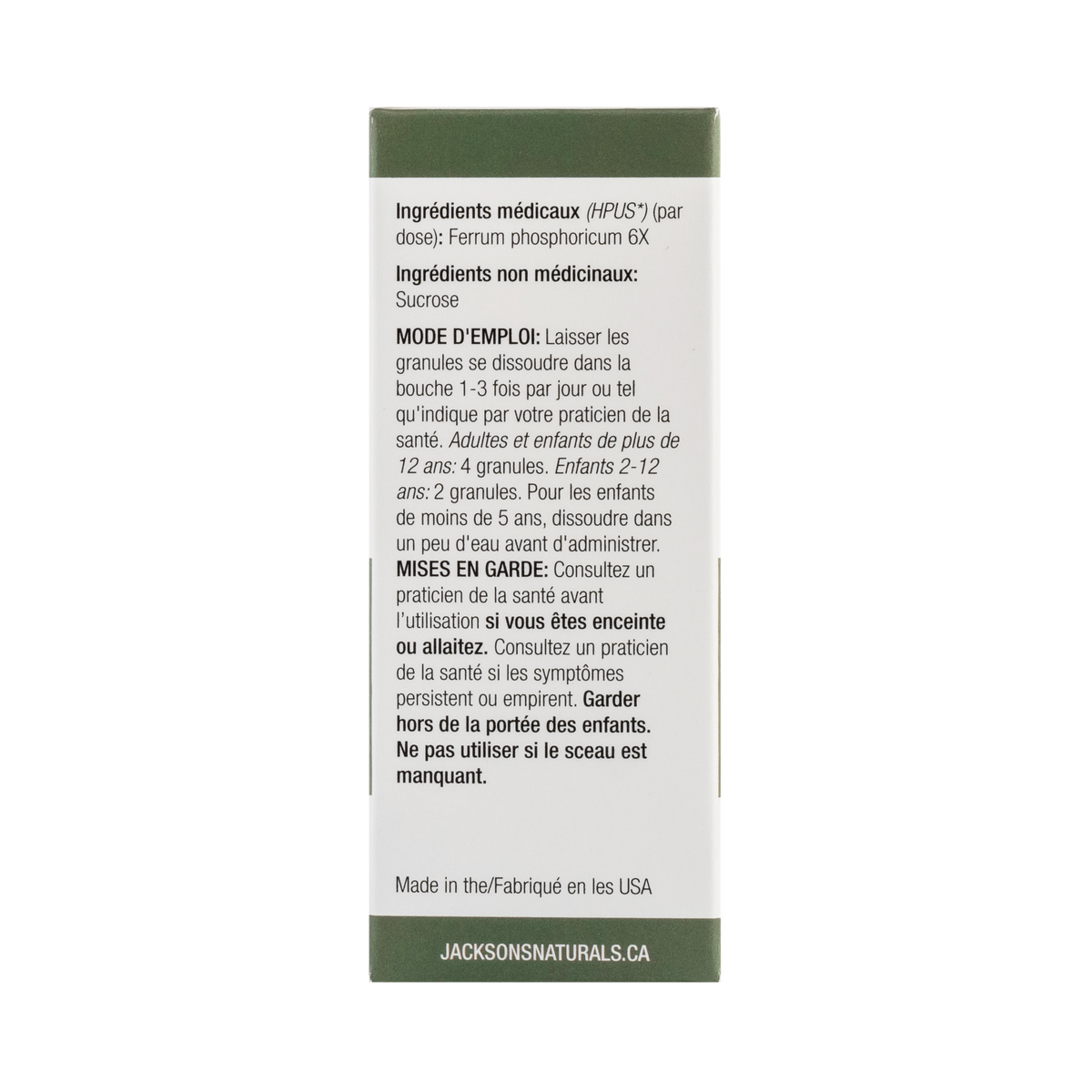 #4 Ferr Phos 6X - Certified Vegan, Lactose-Free Schuessler Cell Salt (Ferrum phosphate)