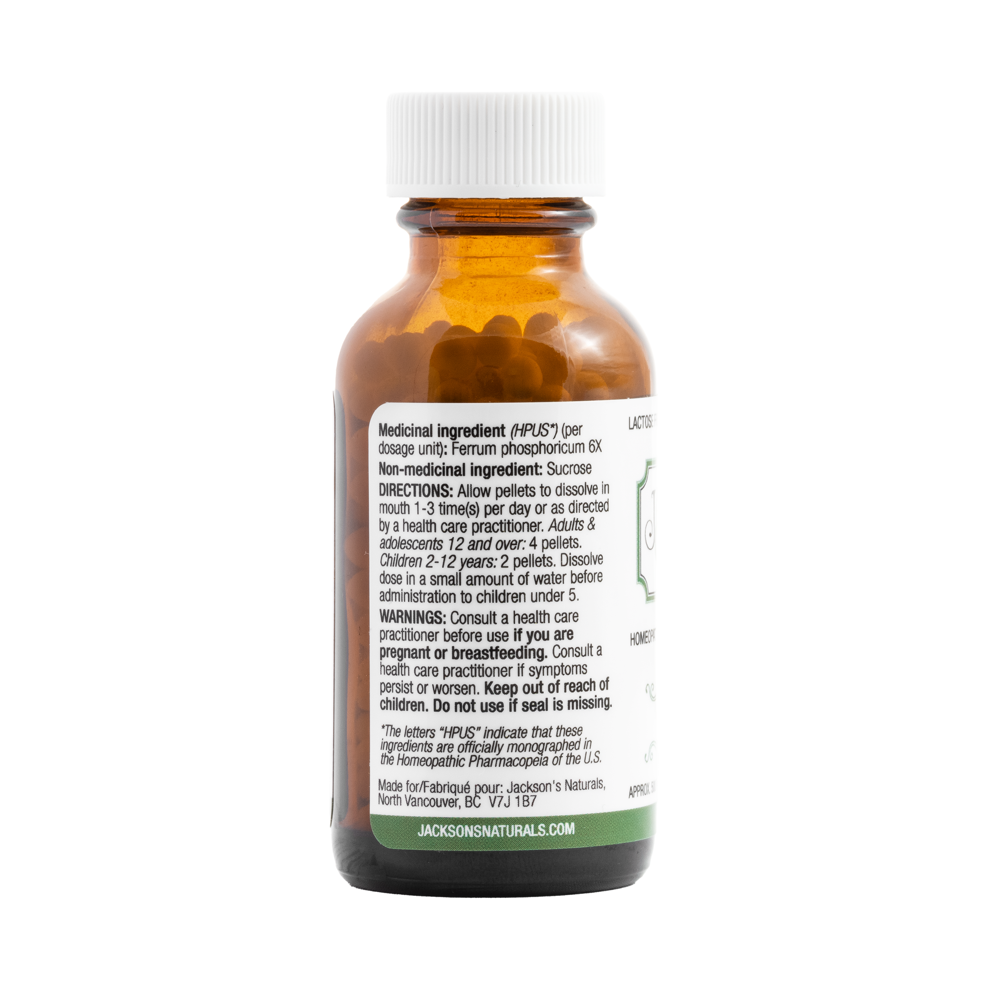 #4 Ferr phos 6X (Ferrum phosphate) - Sel de cellules Schuessler (tissus) certifié végétalien et sans lactose