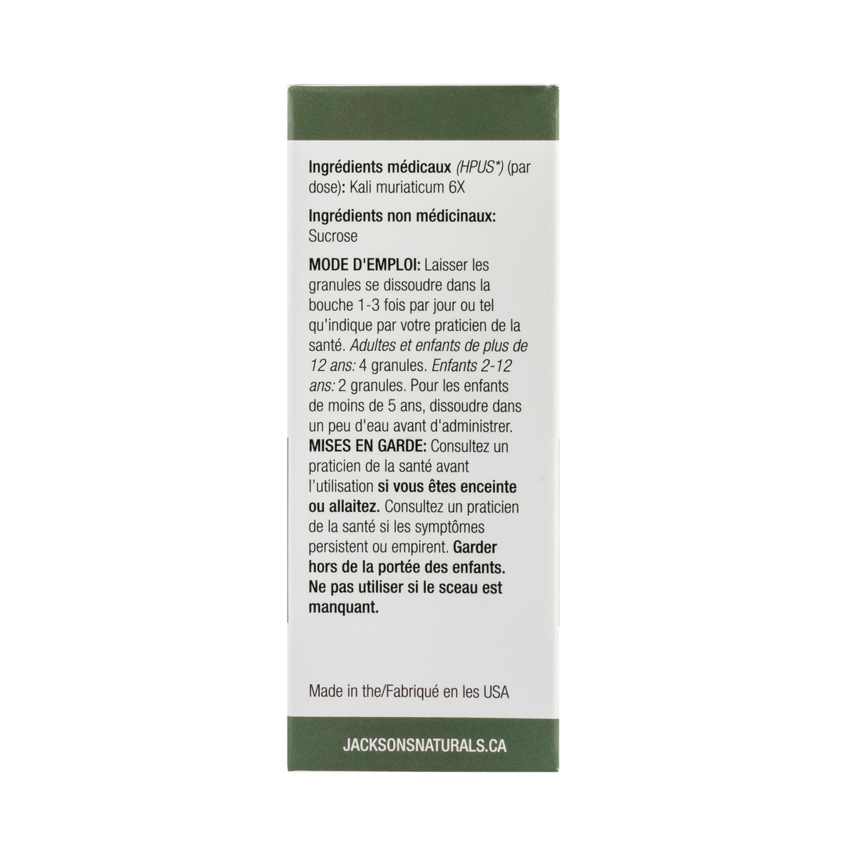 #5 Kali mur 6X (chlorure de potassium) – Le premier sel de cellules de Schuessler (tissus) certifié végétalien et sans lactose