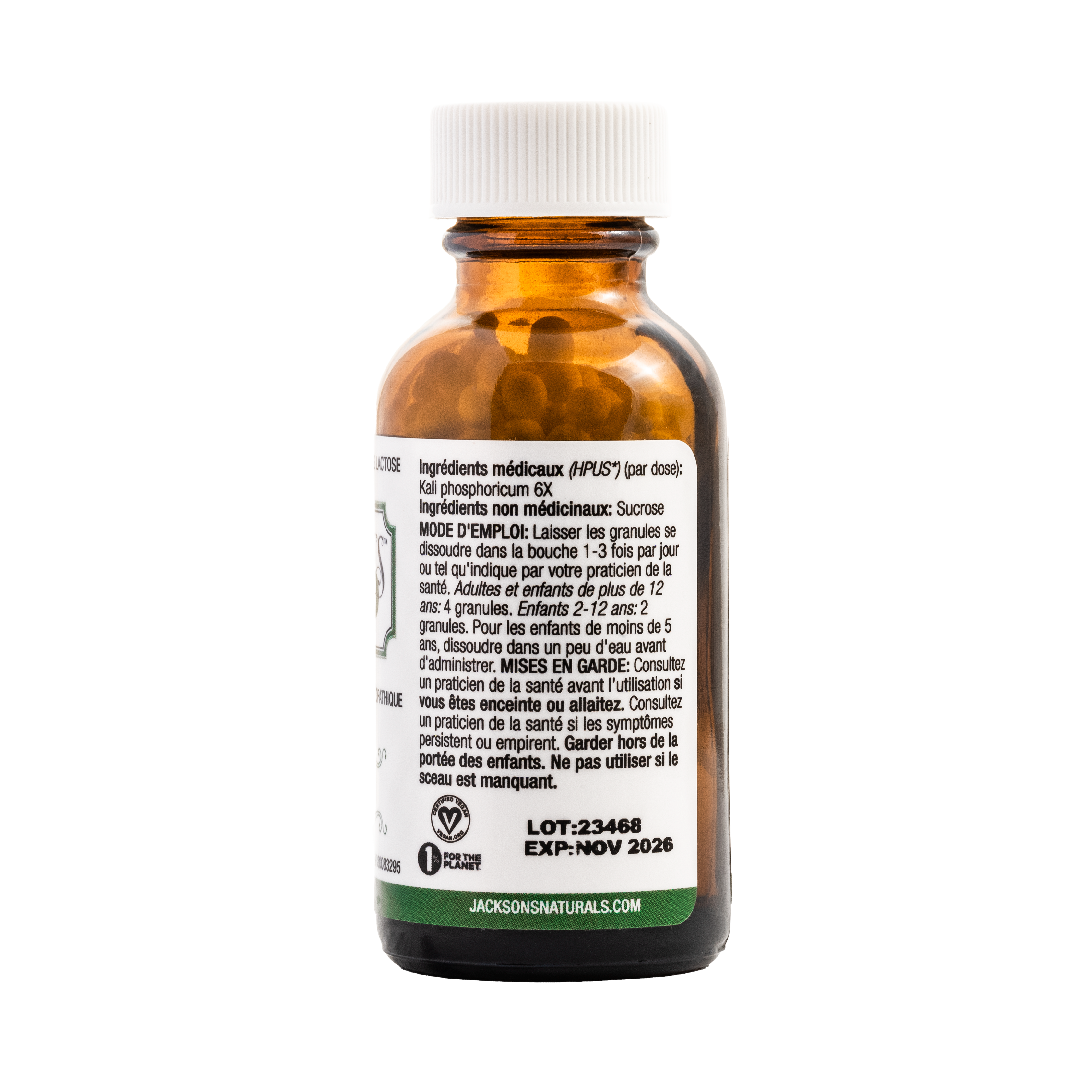 #6 Kali phos 6X (phosphate de potassium) - Sel de cellules de Schuessler (tissus) certifié végétalien et sans lactose