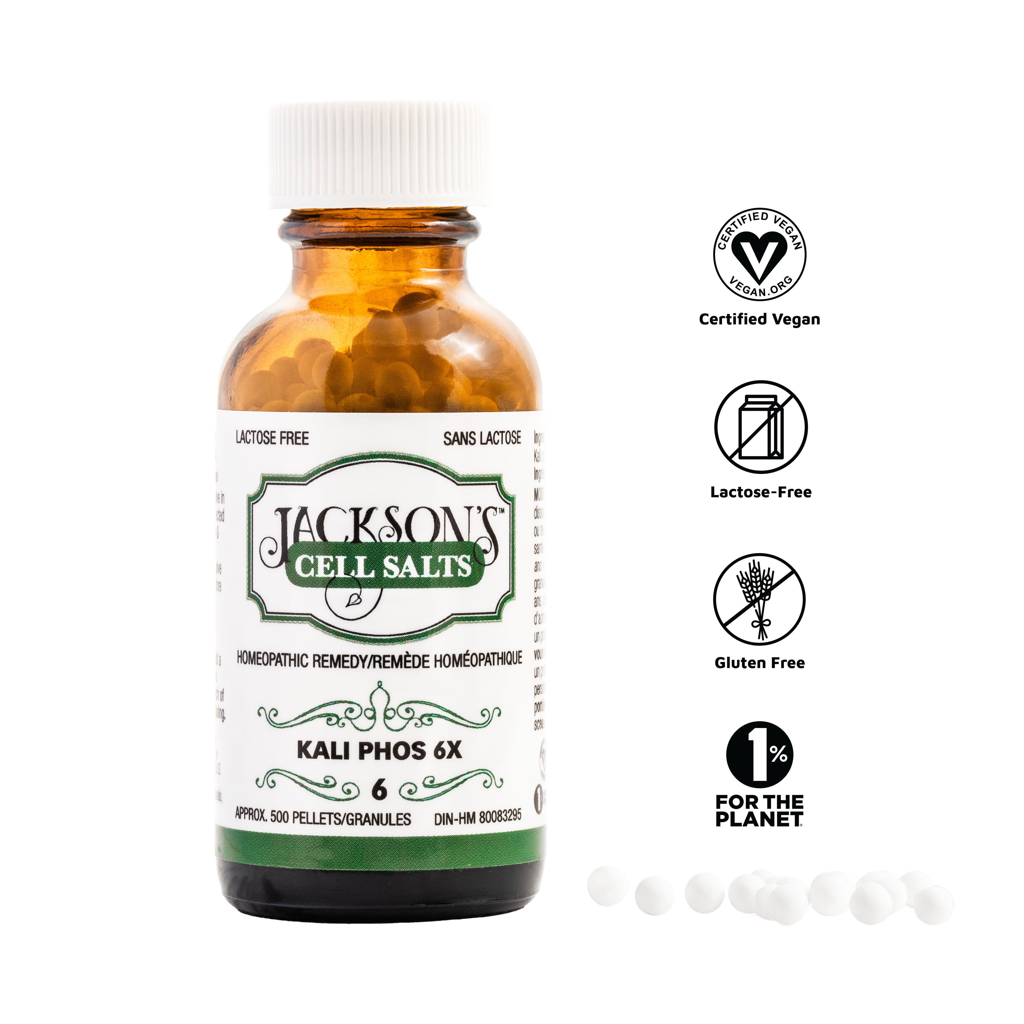 #6 Kali phos 6X (phosphate de potassium) - Sel de cellules de Schuessler (tissus) certifié végétalien et sans lactose