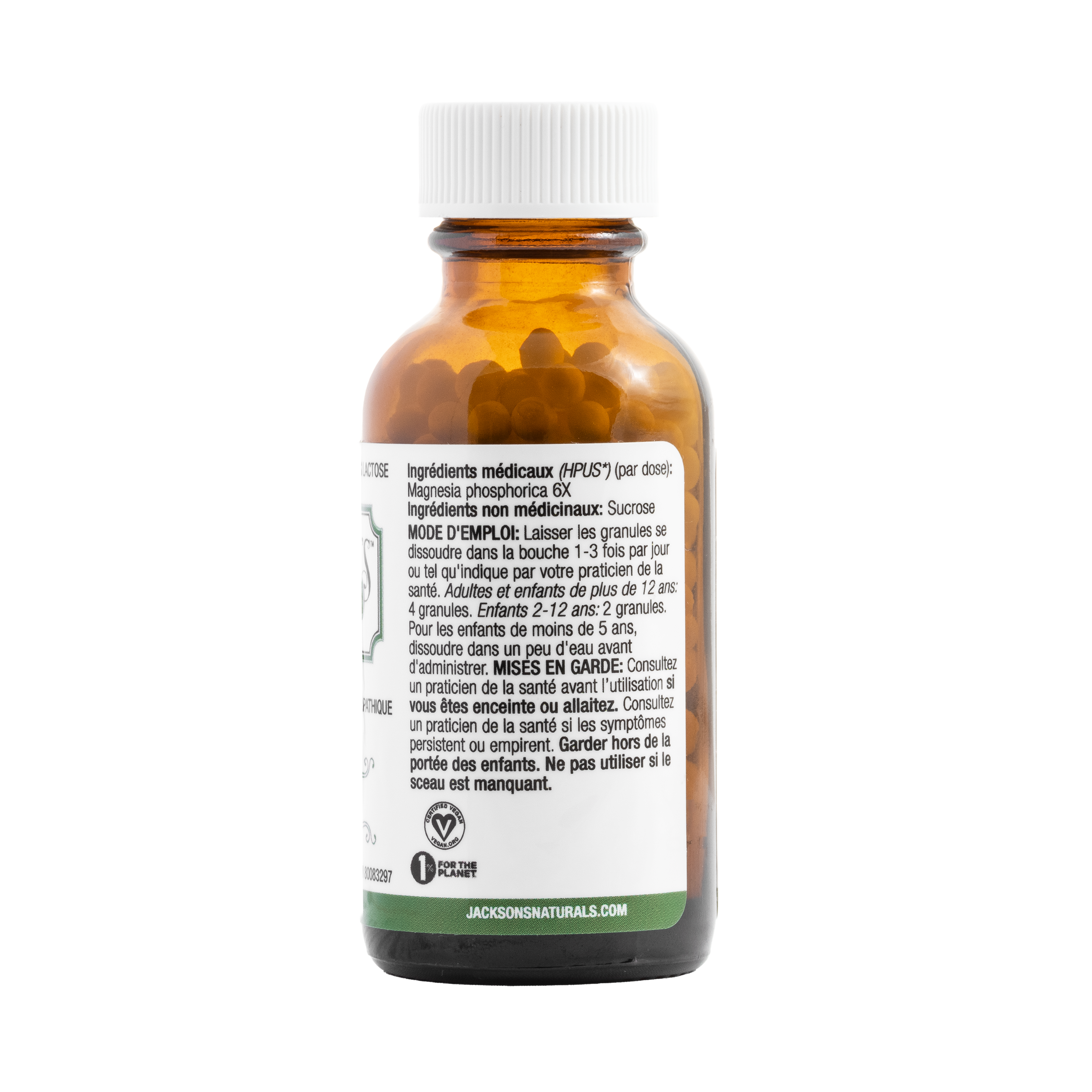 #8 Mag phos 6X (phosphate de magnésium) - Sel de cellules de Schuessler (tissus) certifié végétalien et sans lactose