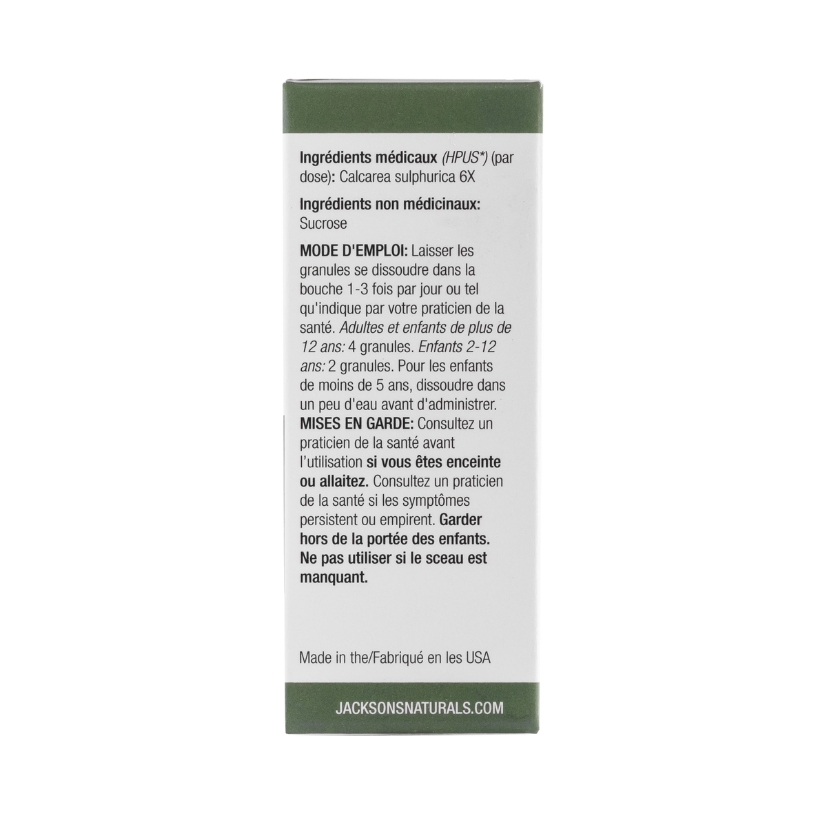 #3 Calc Sulph 6X - Certified Vegan, Lactose-Free Schuessler Cell Salt (Calcium sulfate)