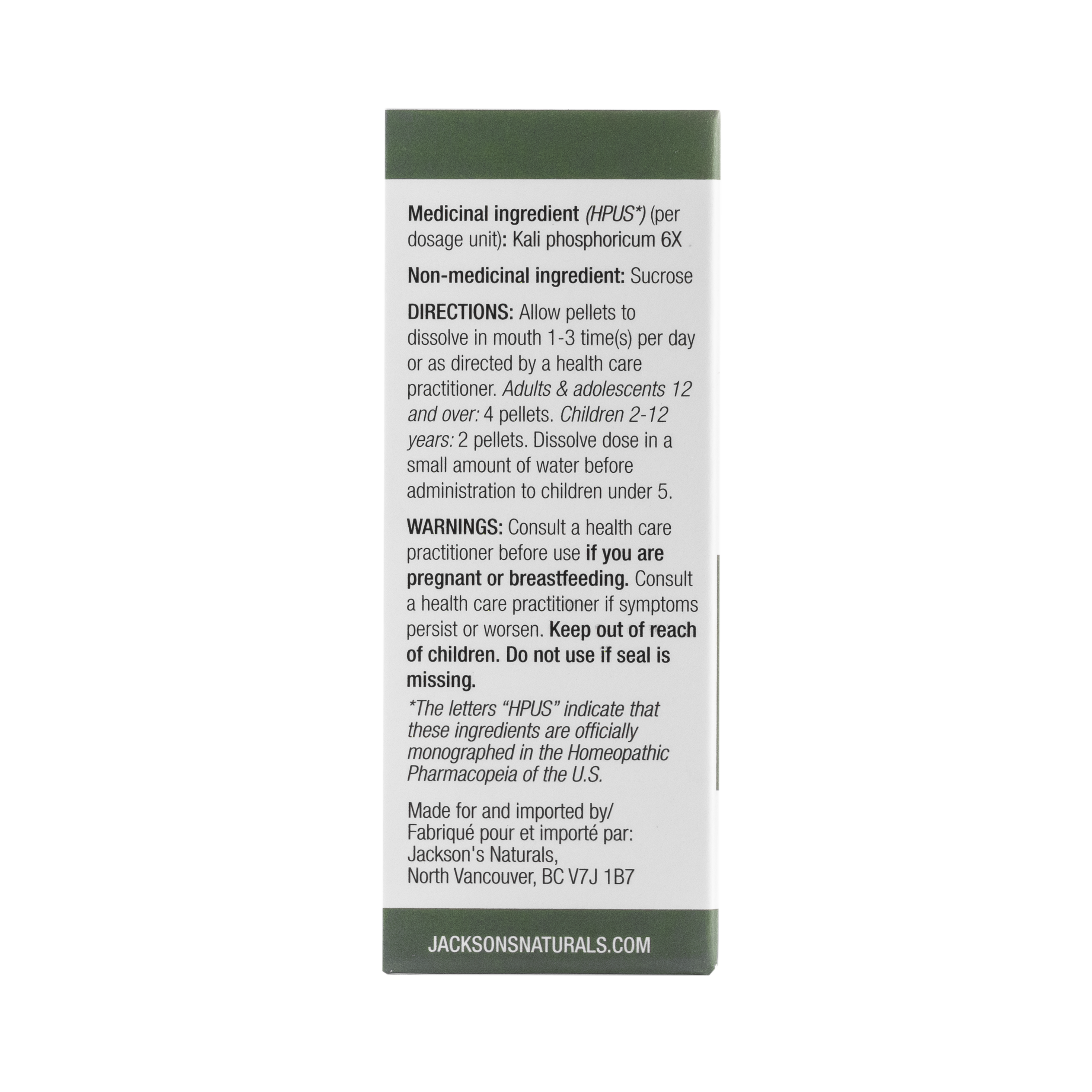 #6 Kali Phos 6X - Certified Vegan, Lactose-Free Schuessler Cell Salt (Potassium phosphate)