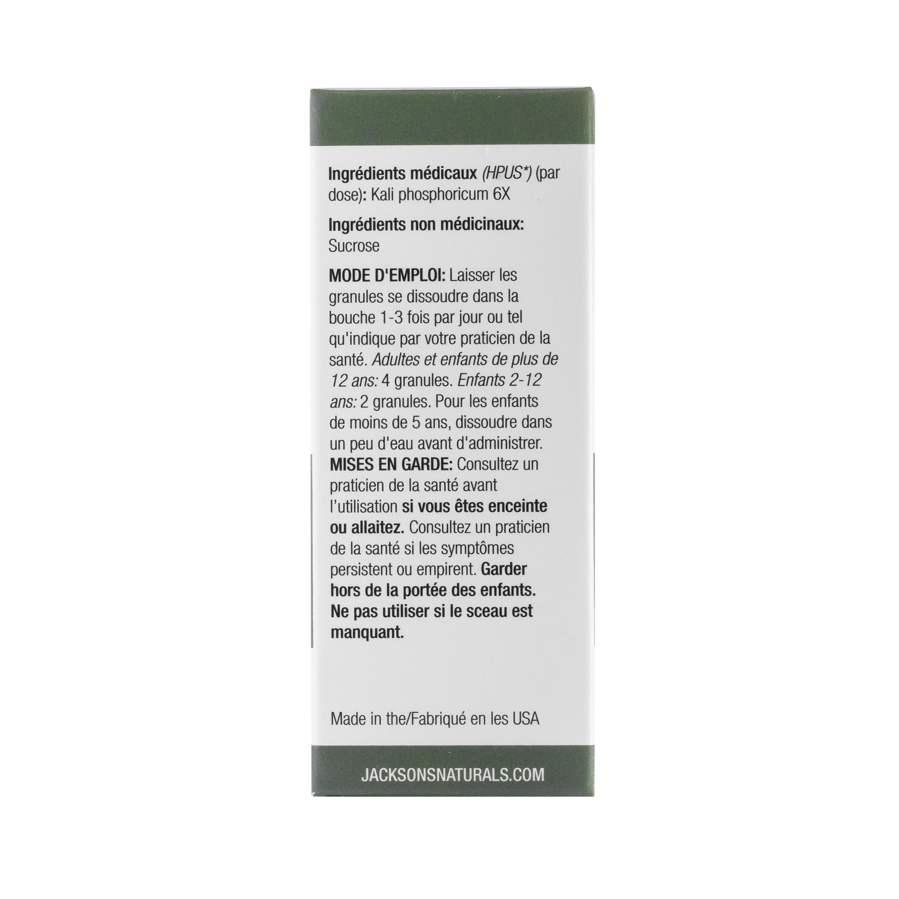 #6 Kali Phos 6X - Certified Vegan, Lactose-Free Schuessler Cell Salt (Potassium phosphate)