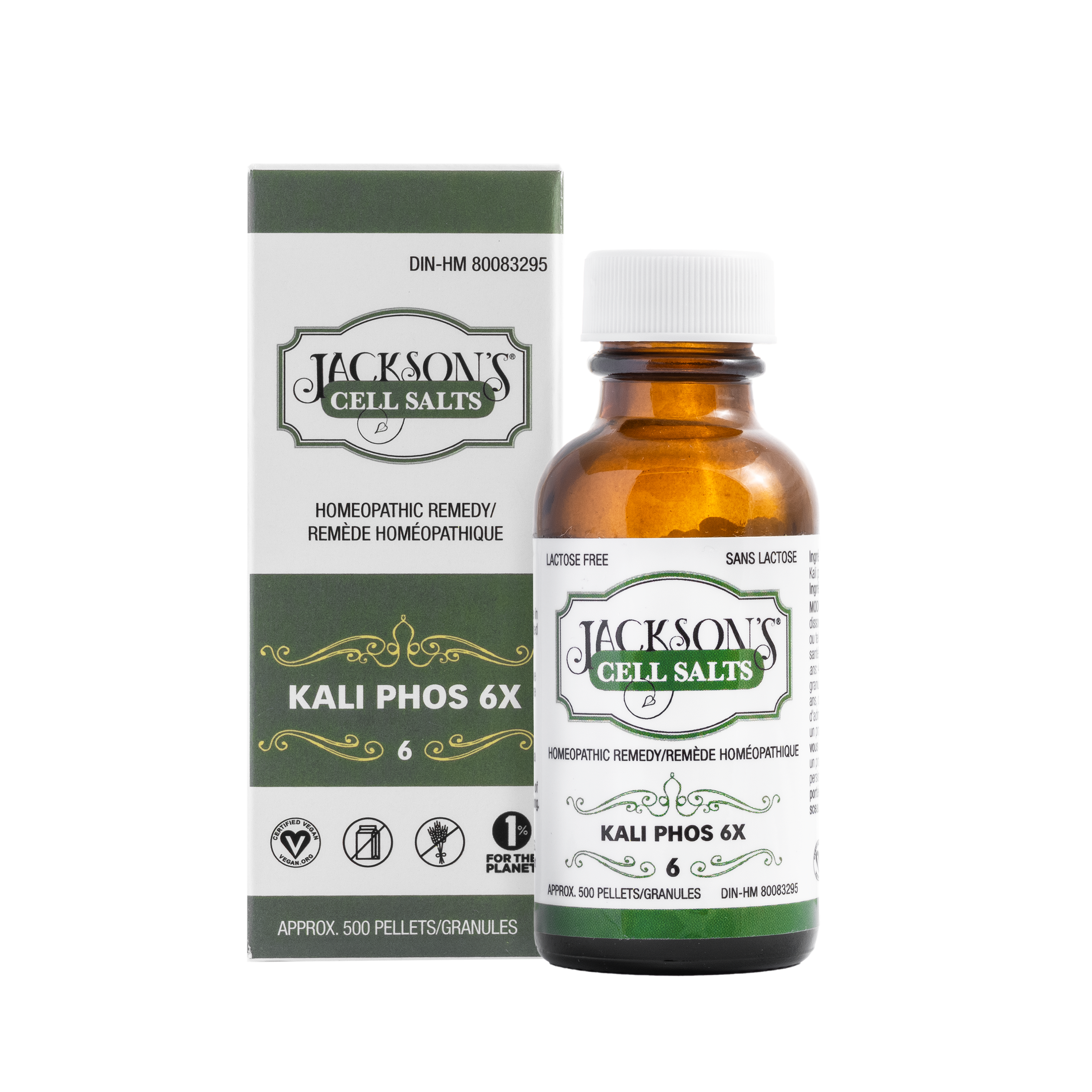 #6 Kali Phos 6X - Certified Vegan, Lactose-Free Schuessler Cell Salt (Potassium phosphate)