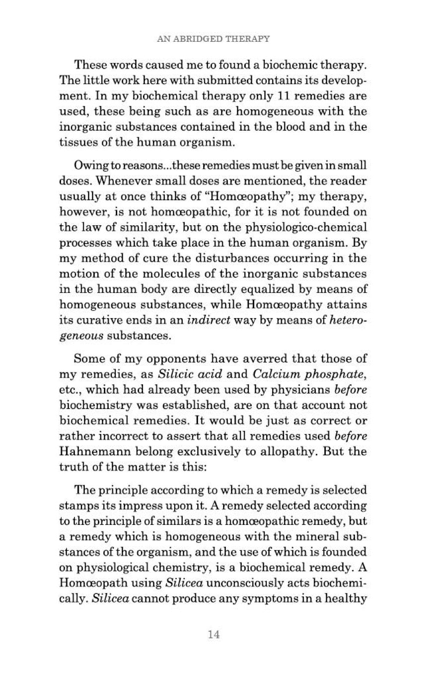 *Coming soon* An Abridged Therapy: Manual for the Biochemical Treatment of Disease by. Dr. W Schüssler (25th Edition 1898)