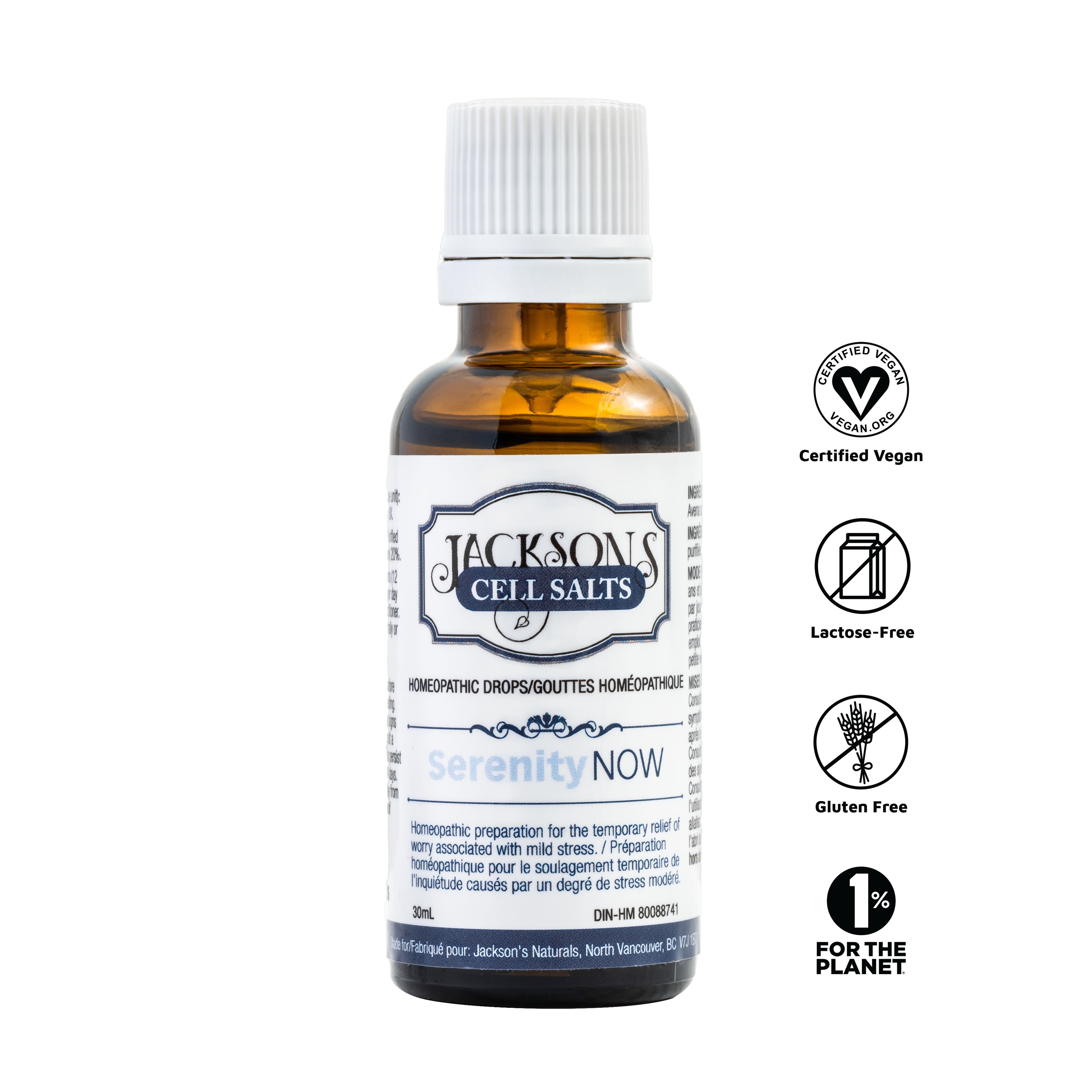 Combinaison de sels cellulaires Serenity NOW pour le stress et le sommeil - Préparation de sel cellulaire homéopathique certifiée végétalienne avec Kali phos 6x