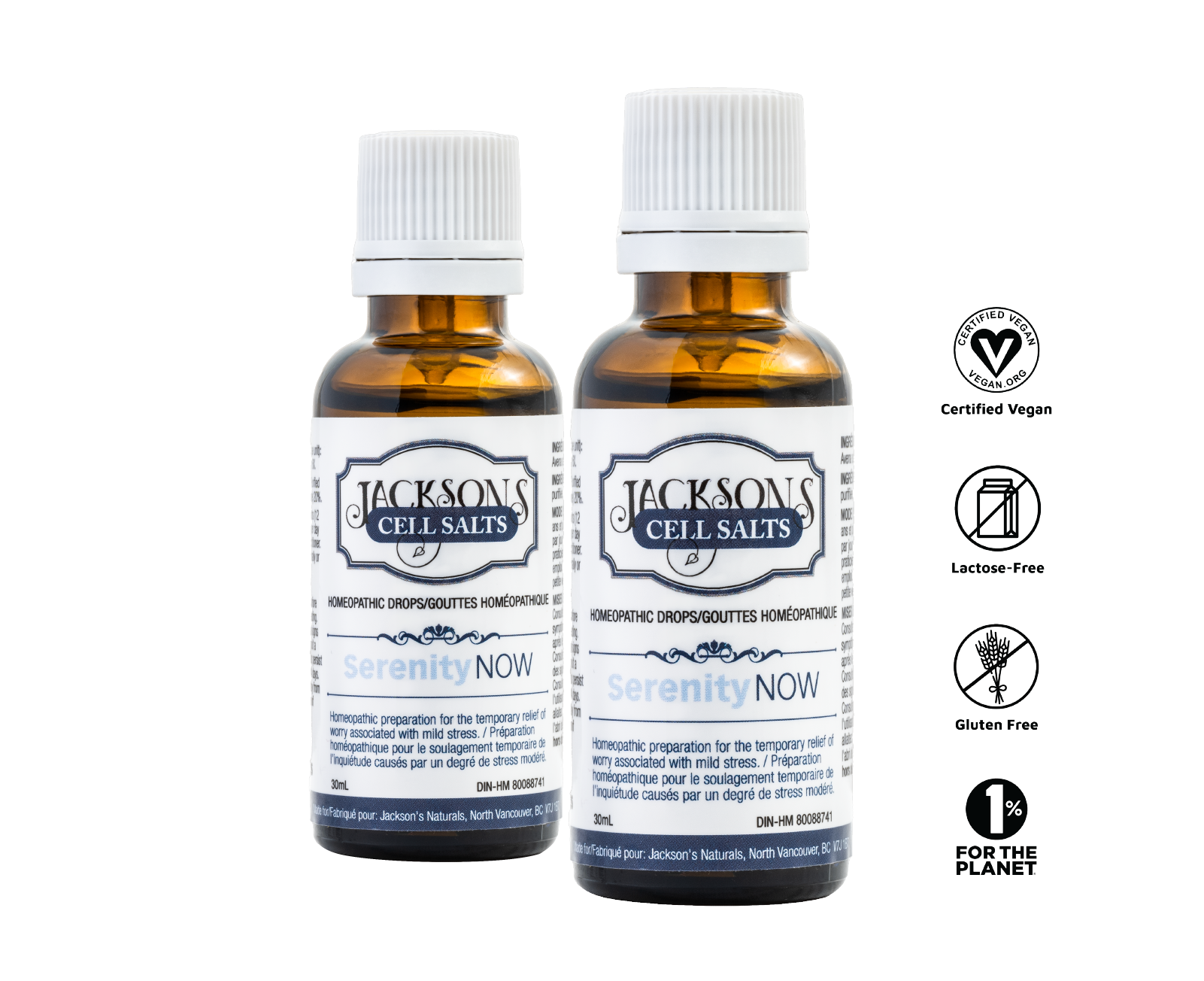 Combinaison de sels cellulaires Serenity NOW pour le stress et le sommeil - Préparation de sel cellulaire homéopathique certifiée végétalienne avec Kali phos 6x