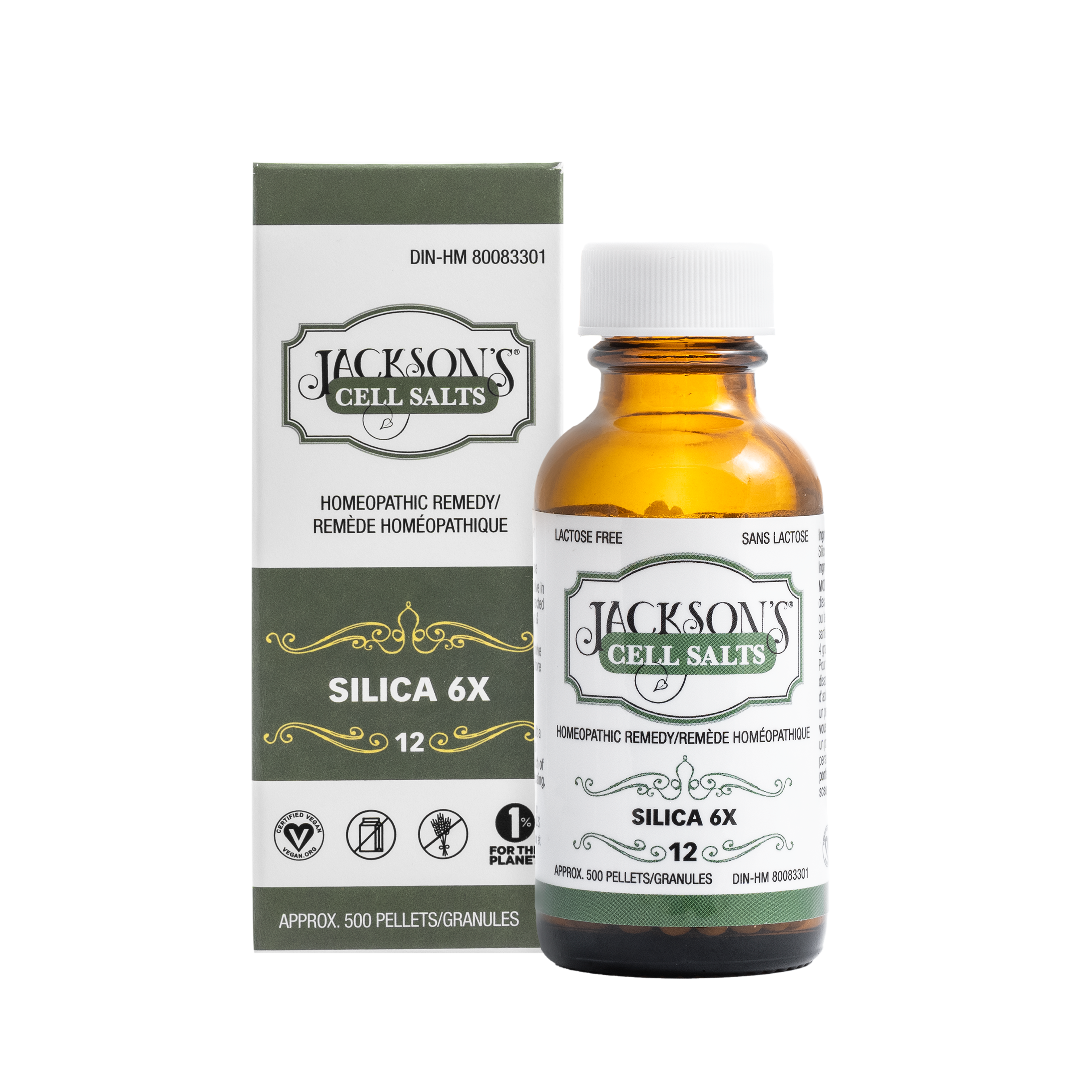 #12 Silica 6X - Certified Vegan, Lactose-Free Schuessler Cell Salt (Silicea)