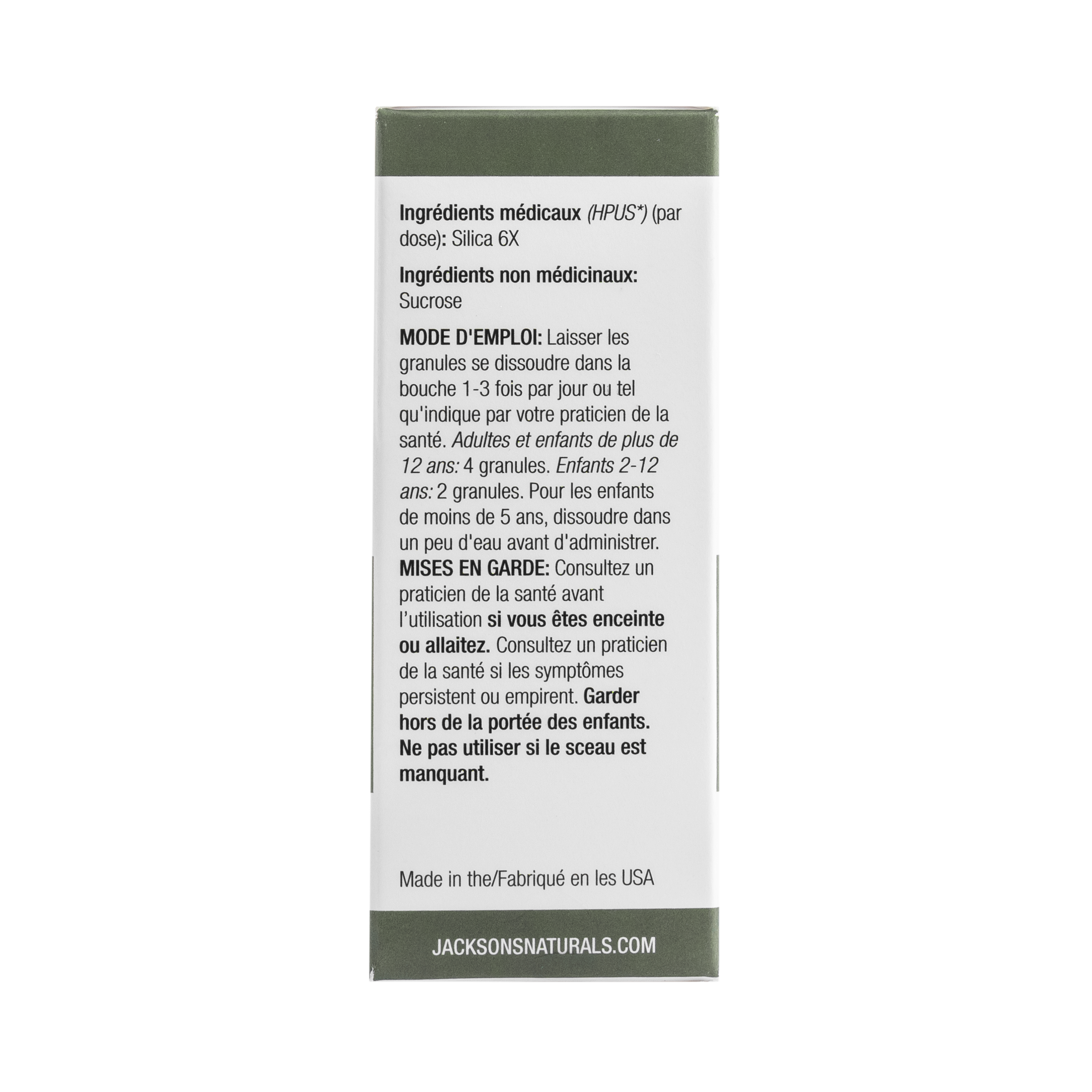 #12 Silica 6X - Certified Vegan, Lactose-Free Schuessler Cell Salt (Silicea)