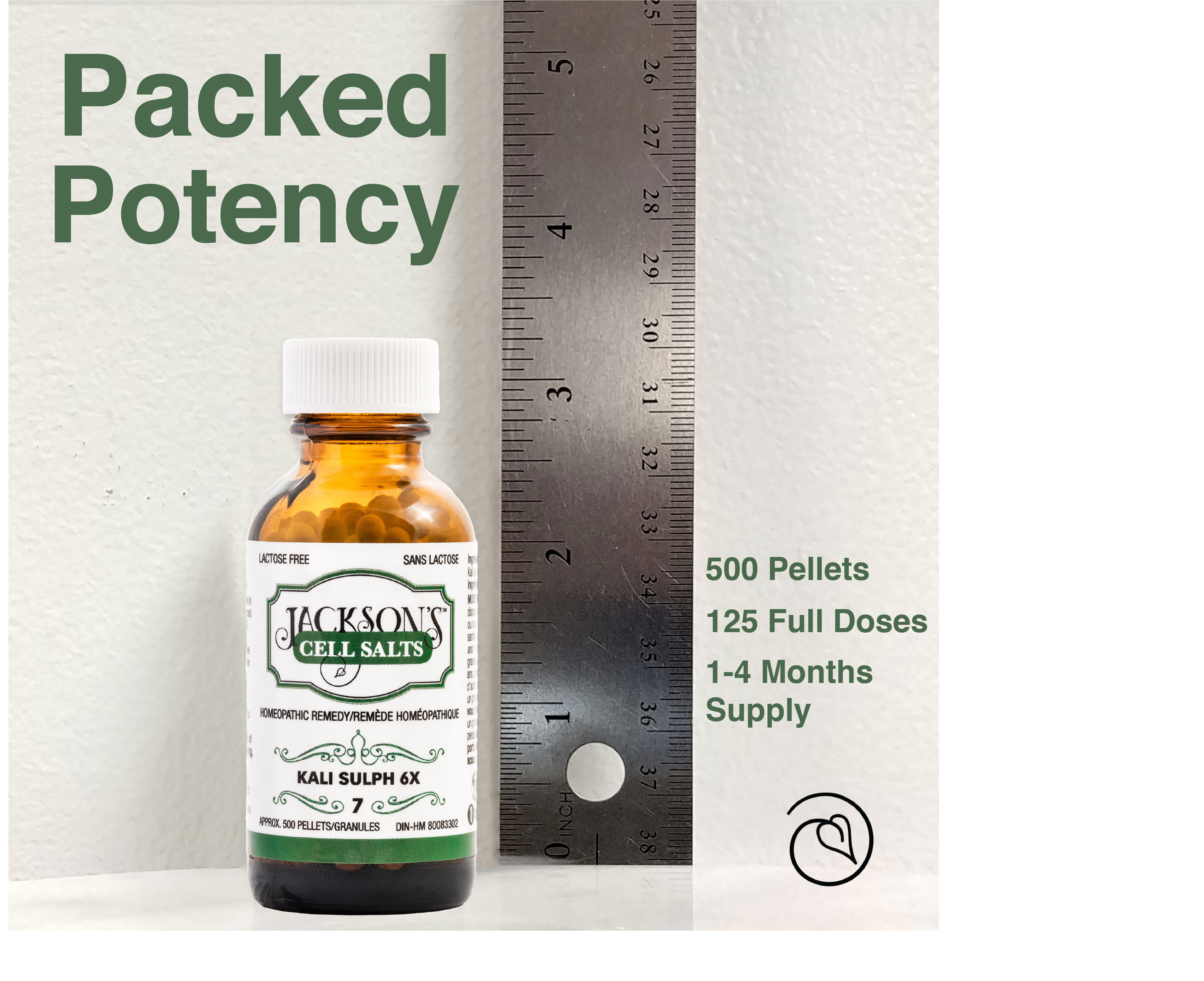 *Sale unboxed bottles* #7 Kali sulph 6X - Certified Vegan, Lactose-Free Schuessler Cell Salt (Potassium sulfate)