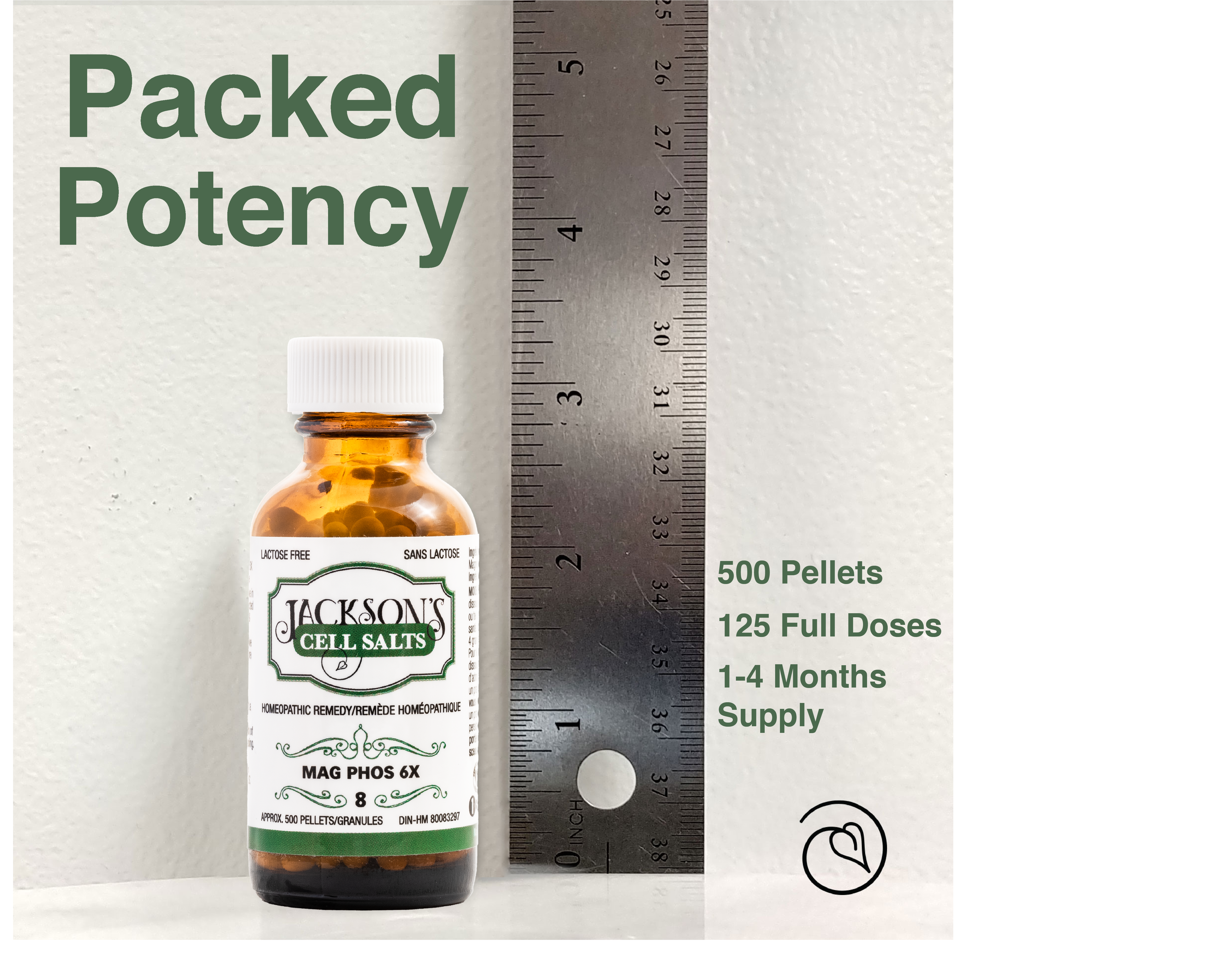 #8 Mag Phos 6X - Certified Vegan, Lactose-Free Schuessler Cell Salt (Magnesium phosphate)