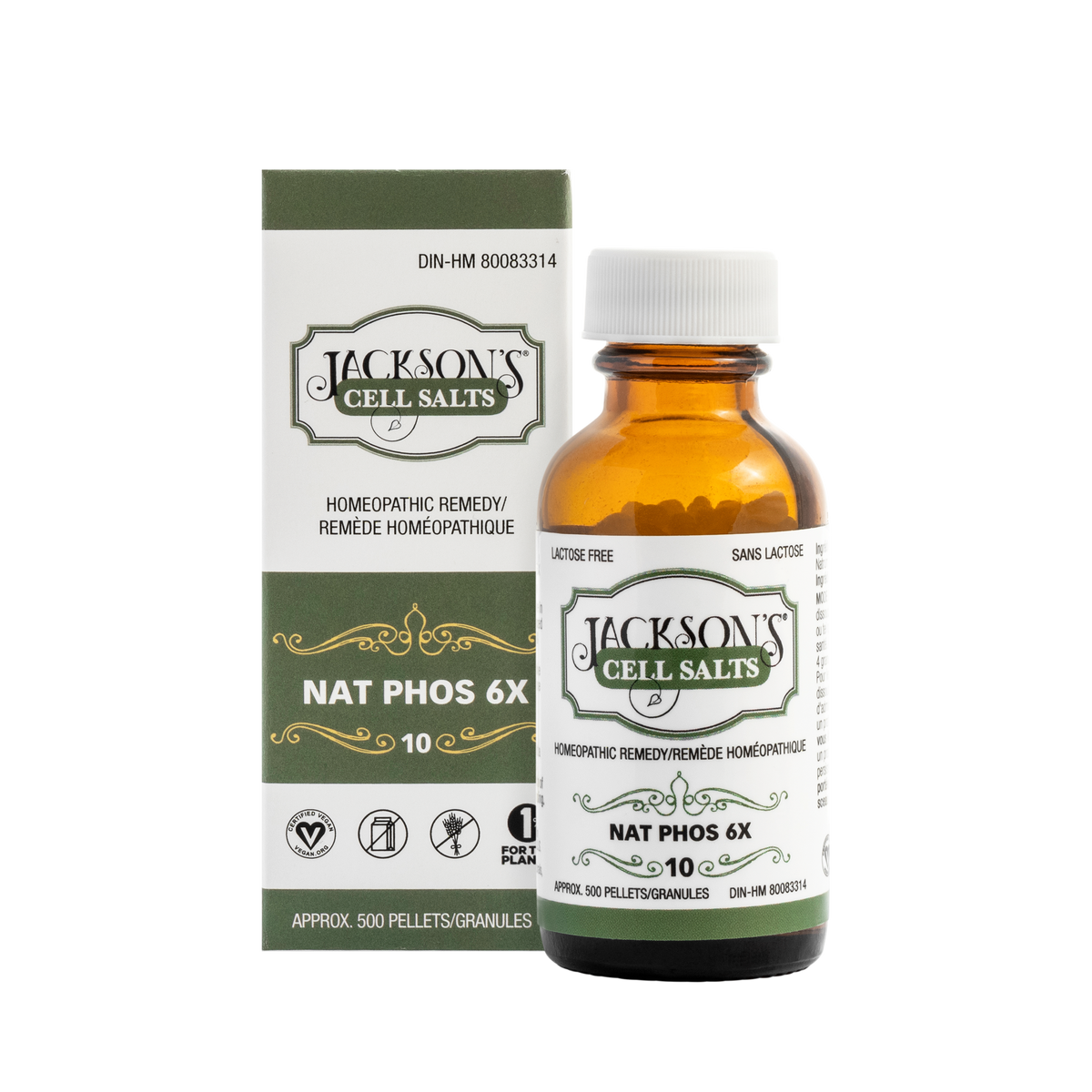 #10 Nat Phos 6X - Certified Vegan, Lactose-Free Schuessler Cell Salt (Sodium phosphate)