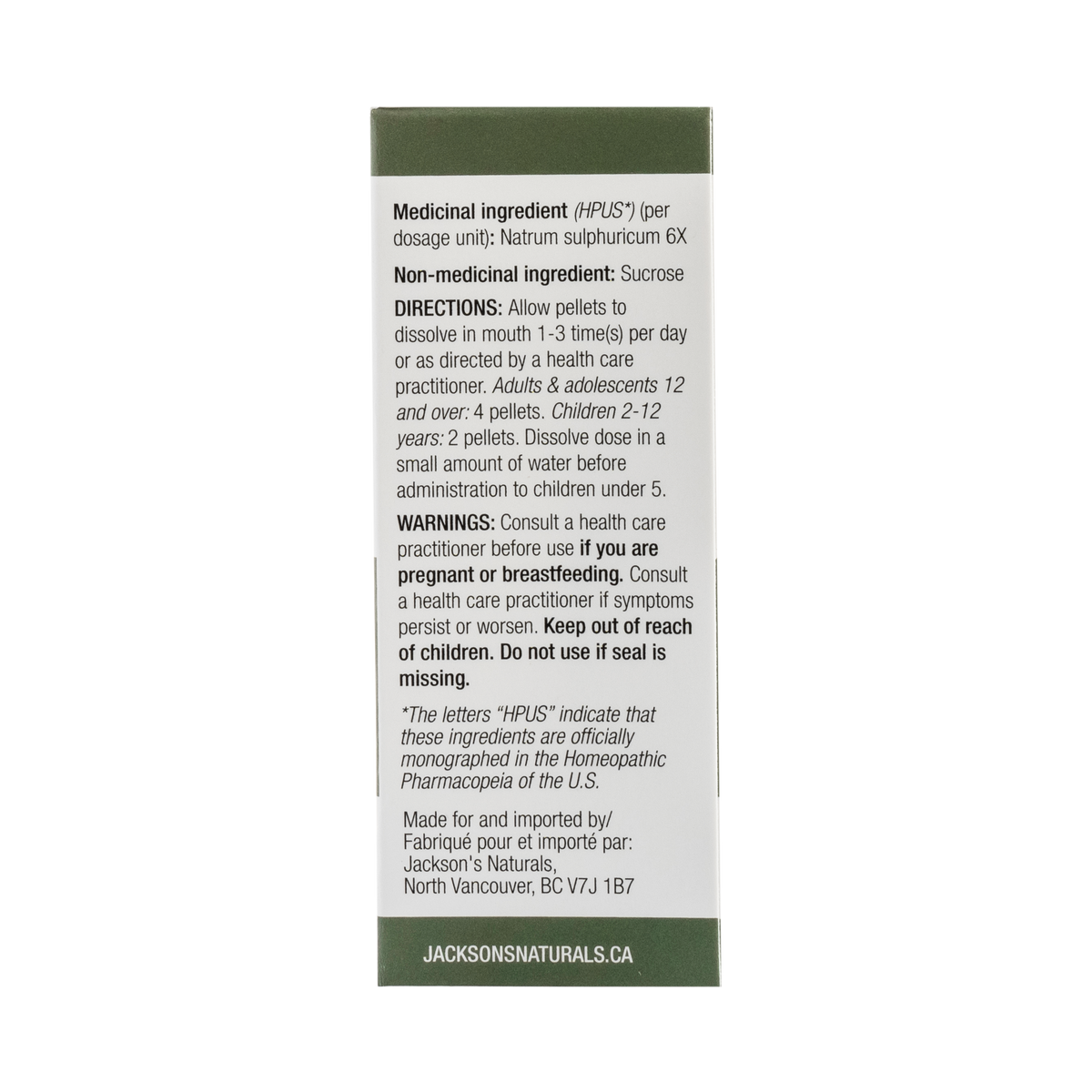 #11 Nat sulph 6X (sulfate de sodium) - Sel de cellules de Schuessler (tissus) certifié végétalien et sans lactose