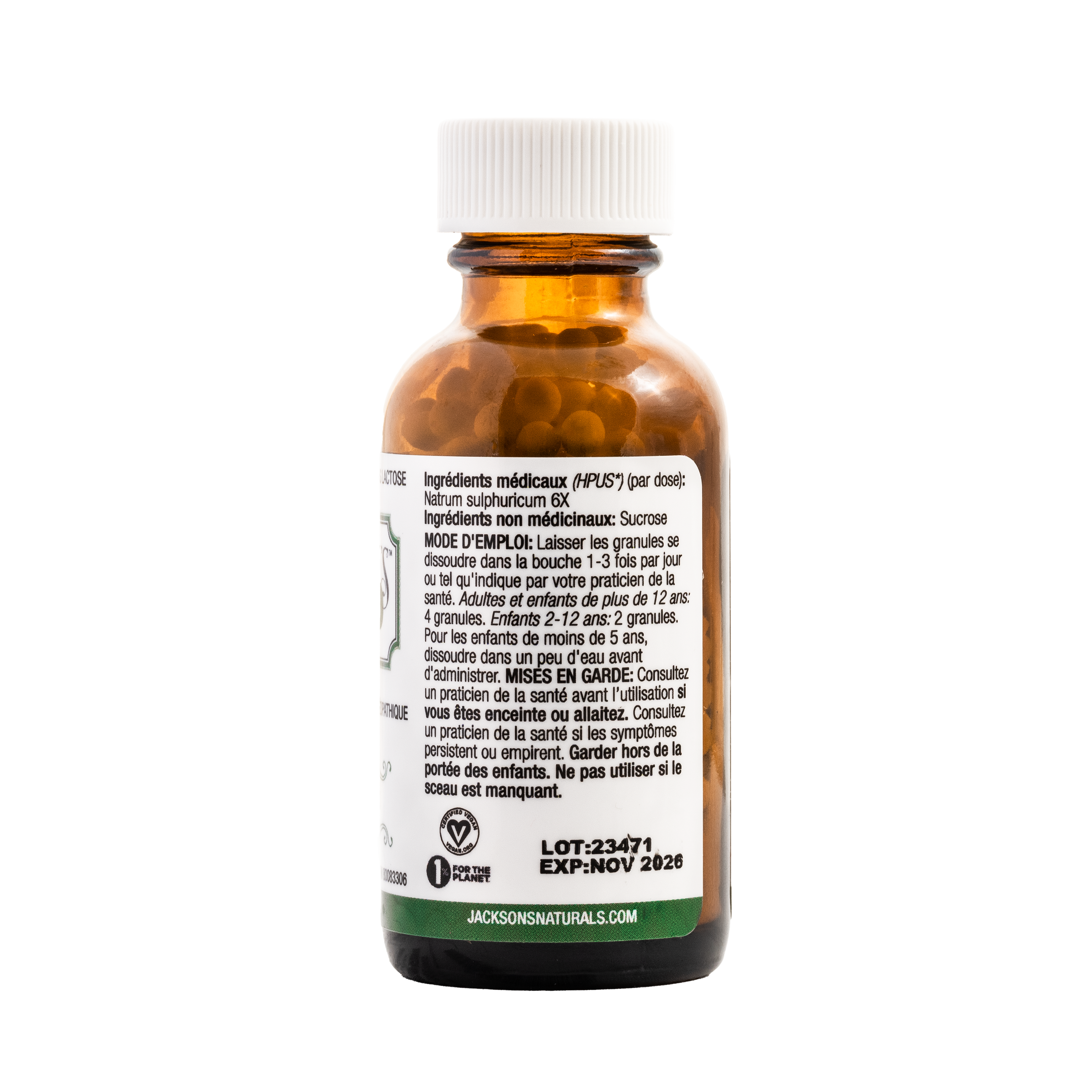 #11 Nat sulph 6X (sulfate de sodium) - Sel de cellules de Schuessler (tissus) certifié végétalien et sans lactose