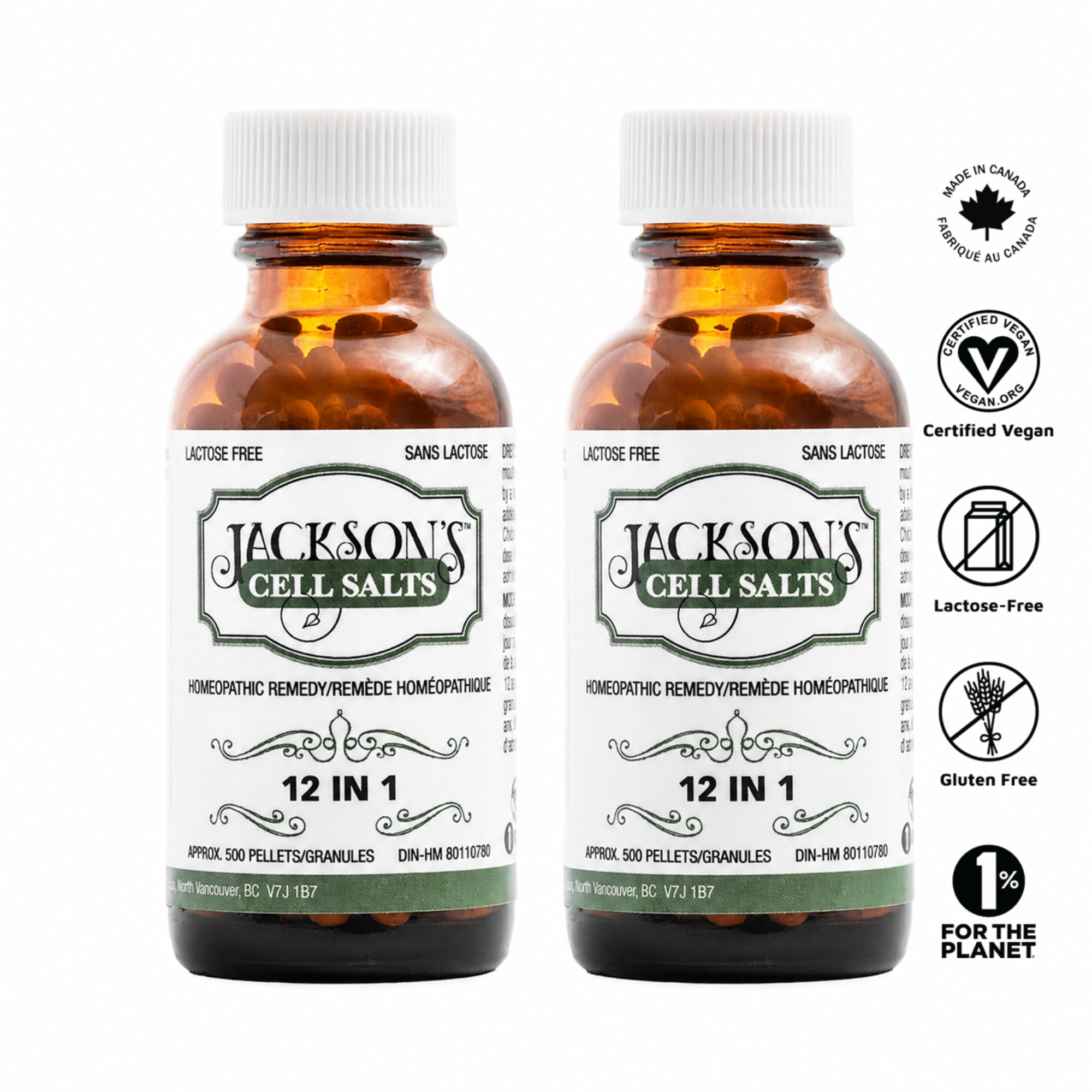 12 en 1 – La première combinaison certifiée végétalienne et sans lactose de 12 sels de cellules de tissus Schuessler