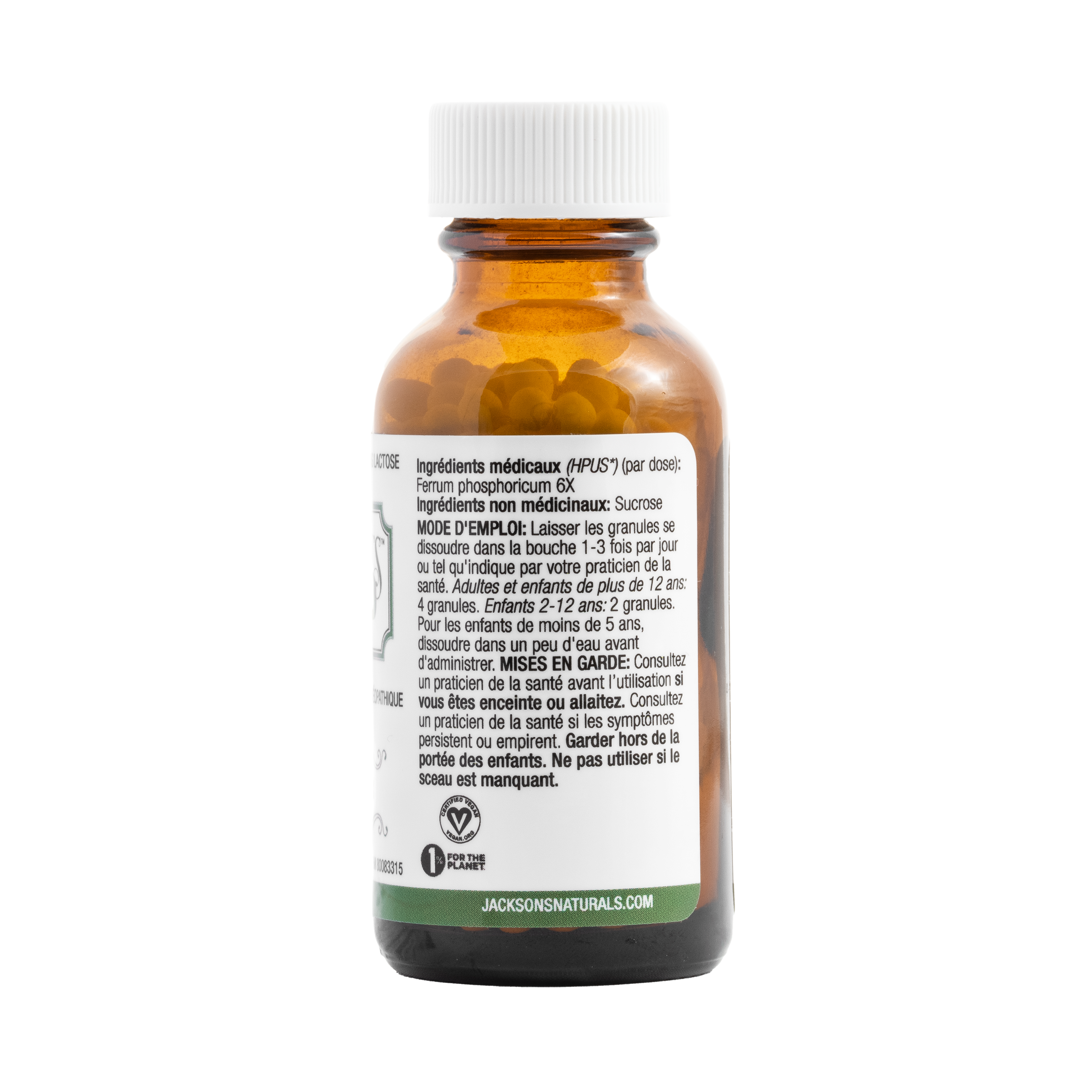 #4 Ferr phos 6X (Ferrum phosphate) - Sel de cellules Schuessler (tissus) certifié végétalien et sans lactose