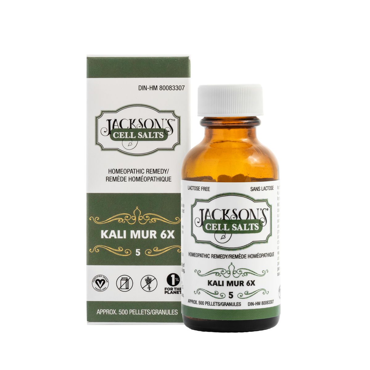 #5 Kali Mur 6X - Certified Vegan, Lactose-Free Schuessler Cell Salt (Potassium chloride)