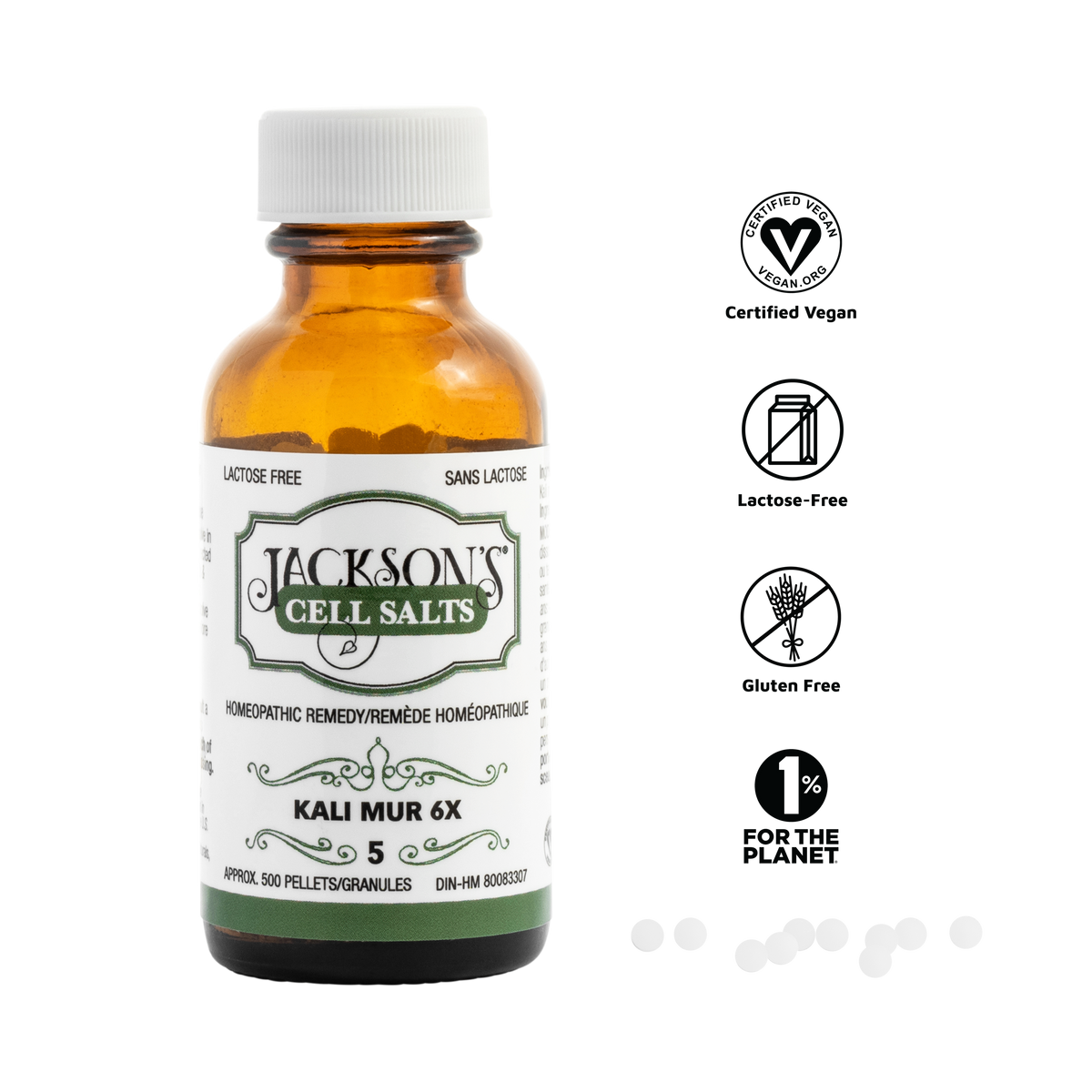 #5 Kali Mur 6X - Certified Vegan, Lactose-Free Schuessler Cell Salt (Potassium chloride)