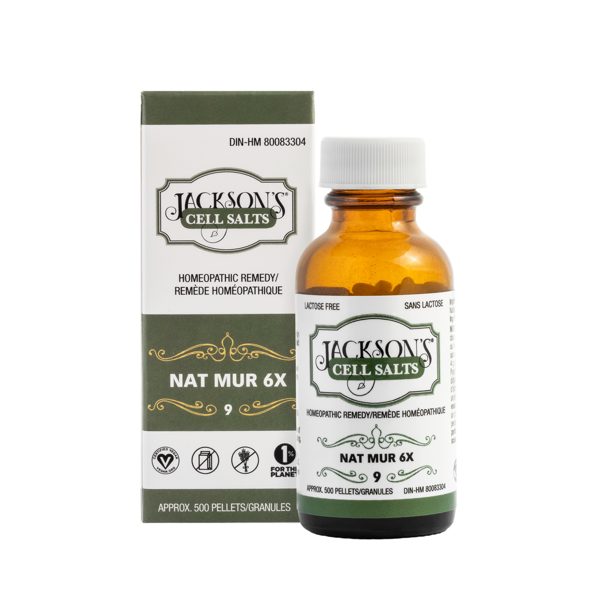 #9 Nat Mur 6X - Certified Vegan, Lactose-Free Schuessler Cell Salt (Sodium chloride)