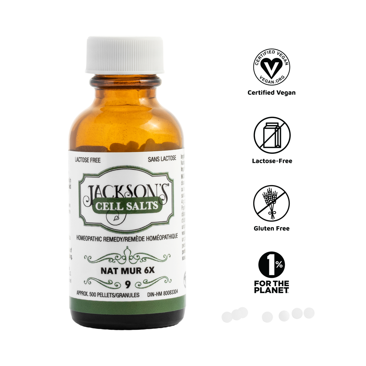 #9 Nat Mur 6X - Certified Vegan, Lactose-Free Schuessler Cell Salt (Sodium chloride)