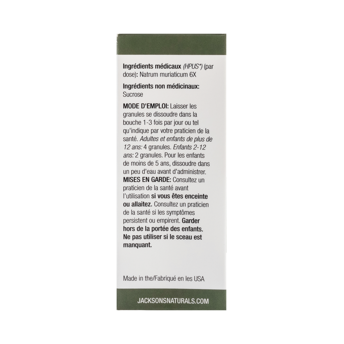 #9 Nat Mur 6X - Certified Vegan, Lactose-Free Schuessler Cell Salt (Sodium chloride)