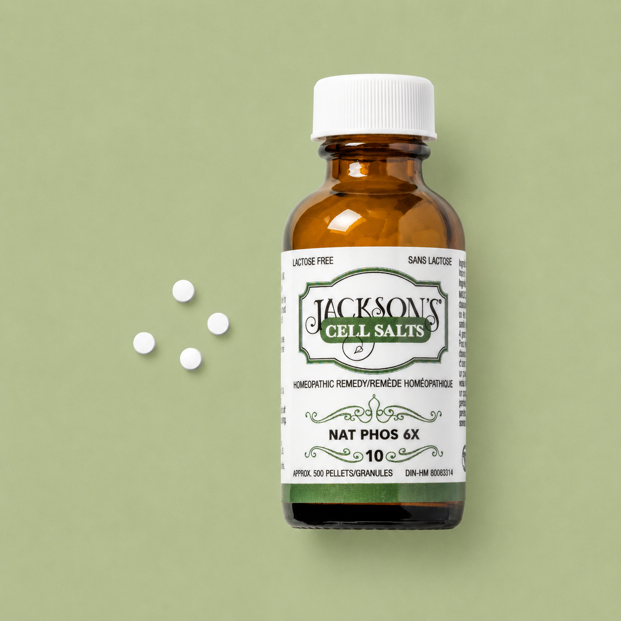 #10 Nat Phos 6X - Certified Vegan, Lactose-Free Schuessler Cell Salt (Sodium phosphate)