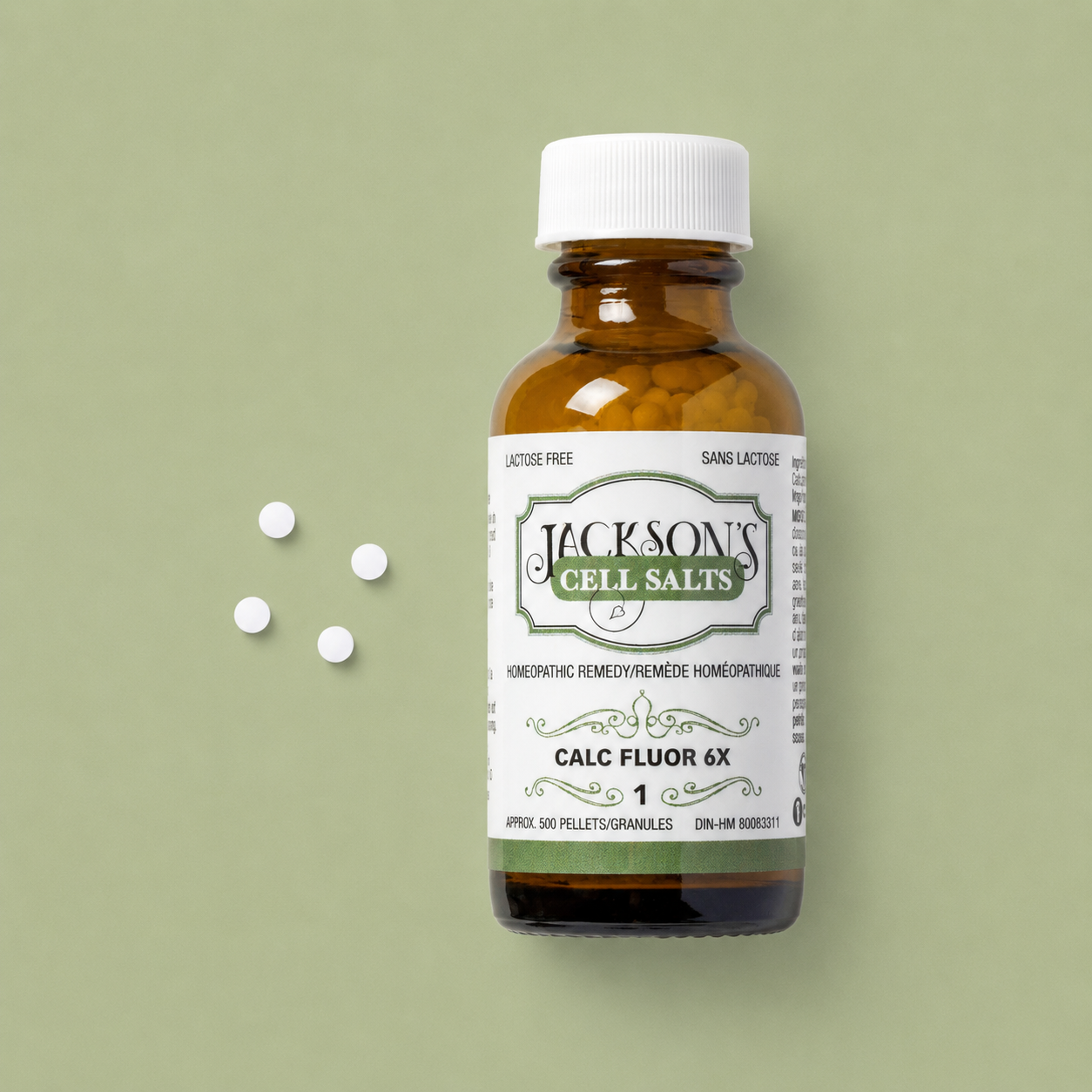 #1 Calc Fluor 6X - Certified Vegan, Lactose-Free Schuessler Cell Salt (Calcium fluoride)