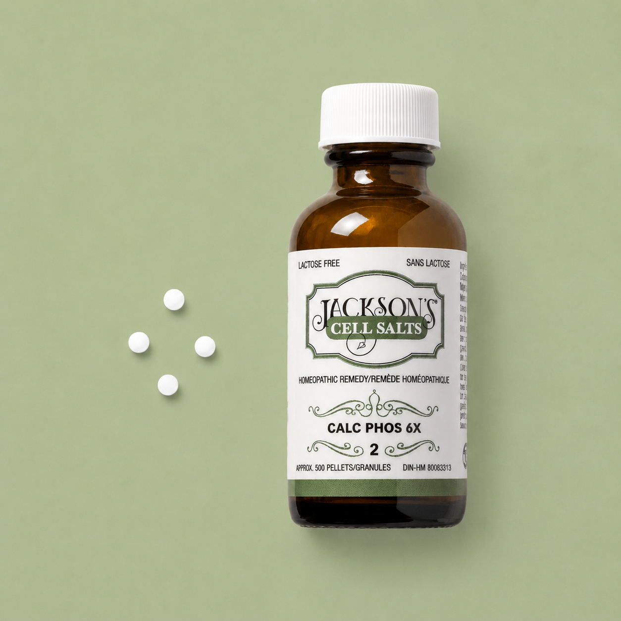 #2 Calc Phos 6X - Certified Vegan, Lactose-Free Schuessler Cell Salt (Calcium phosphate)