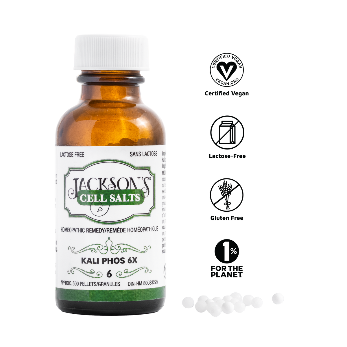 #6 Kali Phos 6X - Certified Vegan, Lactose-Free Schuessler Cell Salt