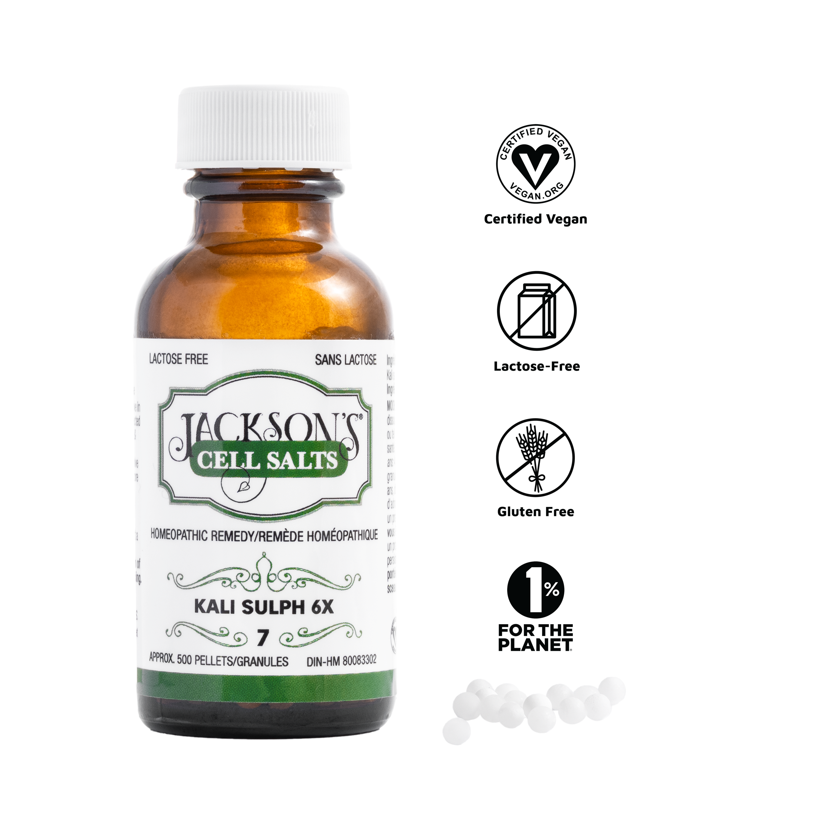 #7 Kali sulph 6X (sulfate de potassium) - Sel de cellules de Schuessler (tissus) certifié végétalien et sans lactose