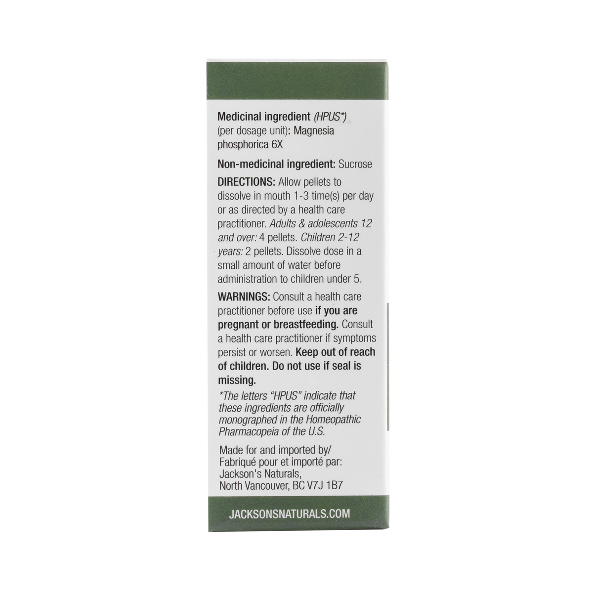 #8 Mag phos 6X (phosphate de magnésium) - Sel de cellules de Schuessler (tissus) certifié végétalien et sans lactose