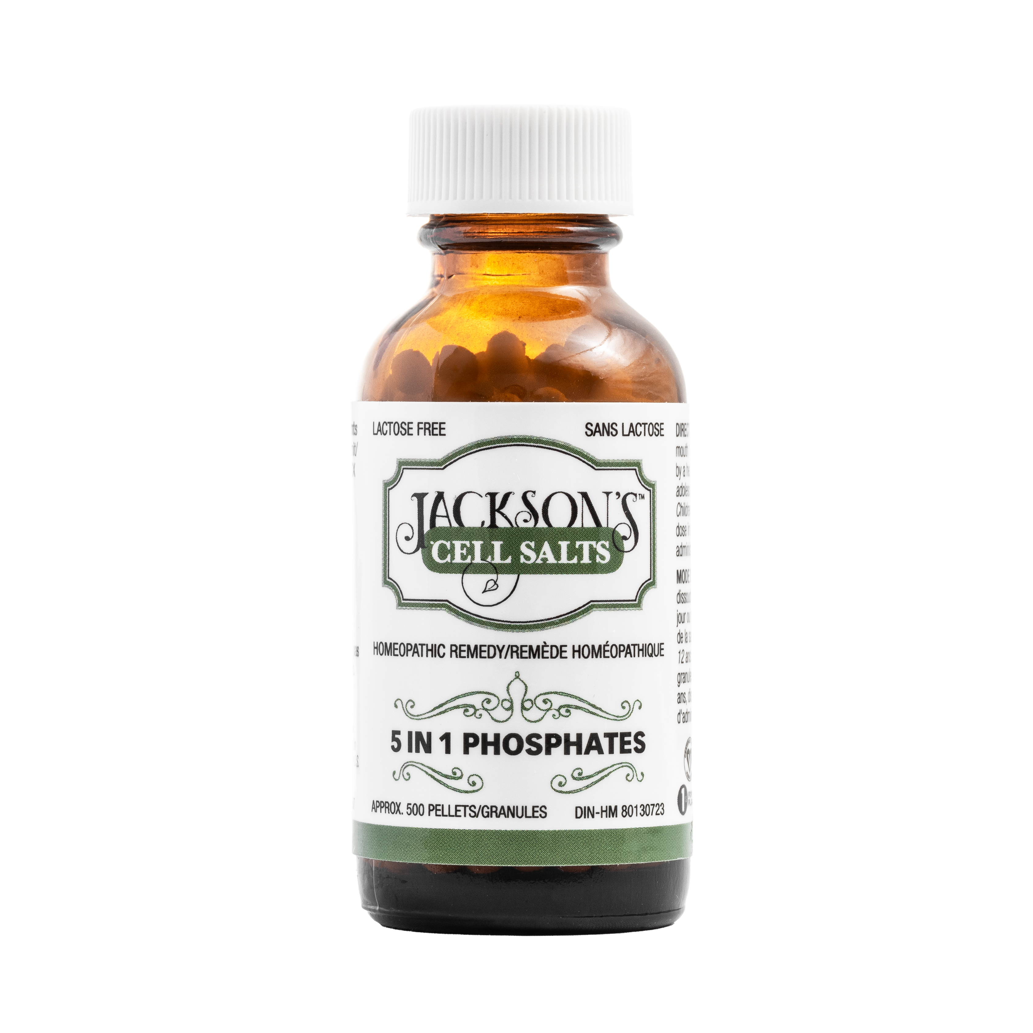 Jackson's 5 in 1 Phosphates (500 pellets size 40) - Certified Vegan, Lactose free, Phosphate Combination Schuessler Cell (Tissue) Salt