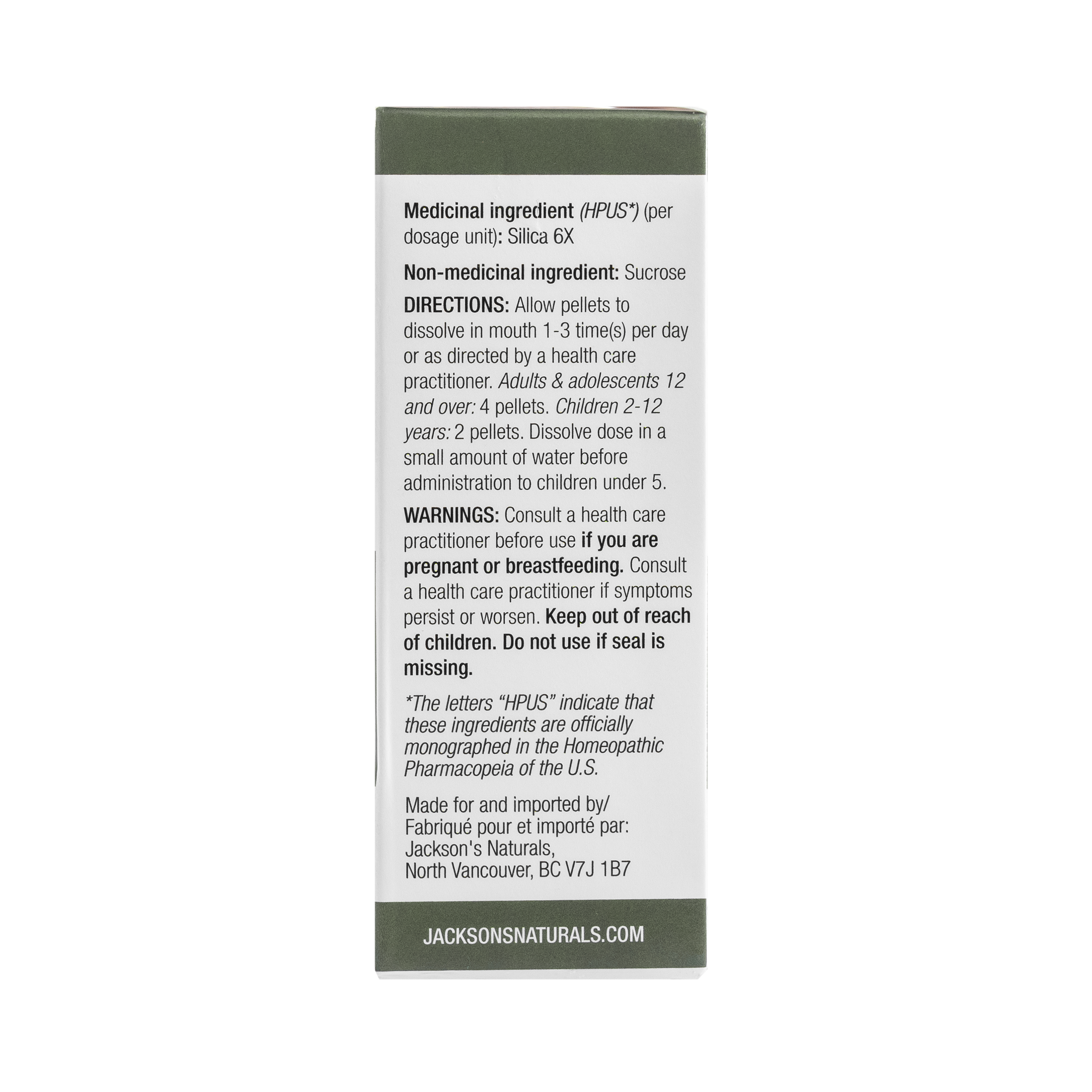 #12 Silica 6X - Sel de cellules de Schuessler (tissus) certifié végétalien et sans lactose