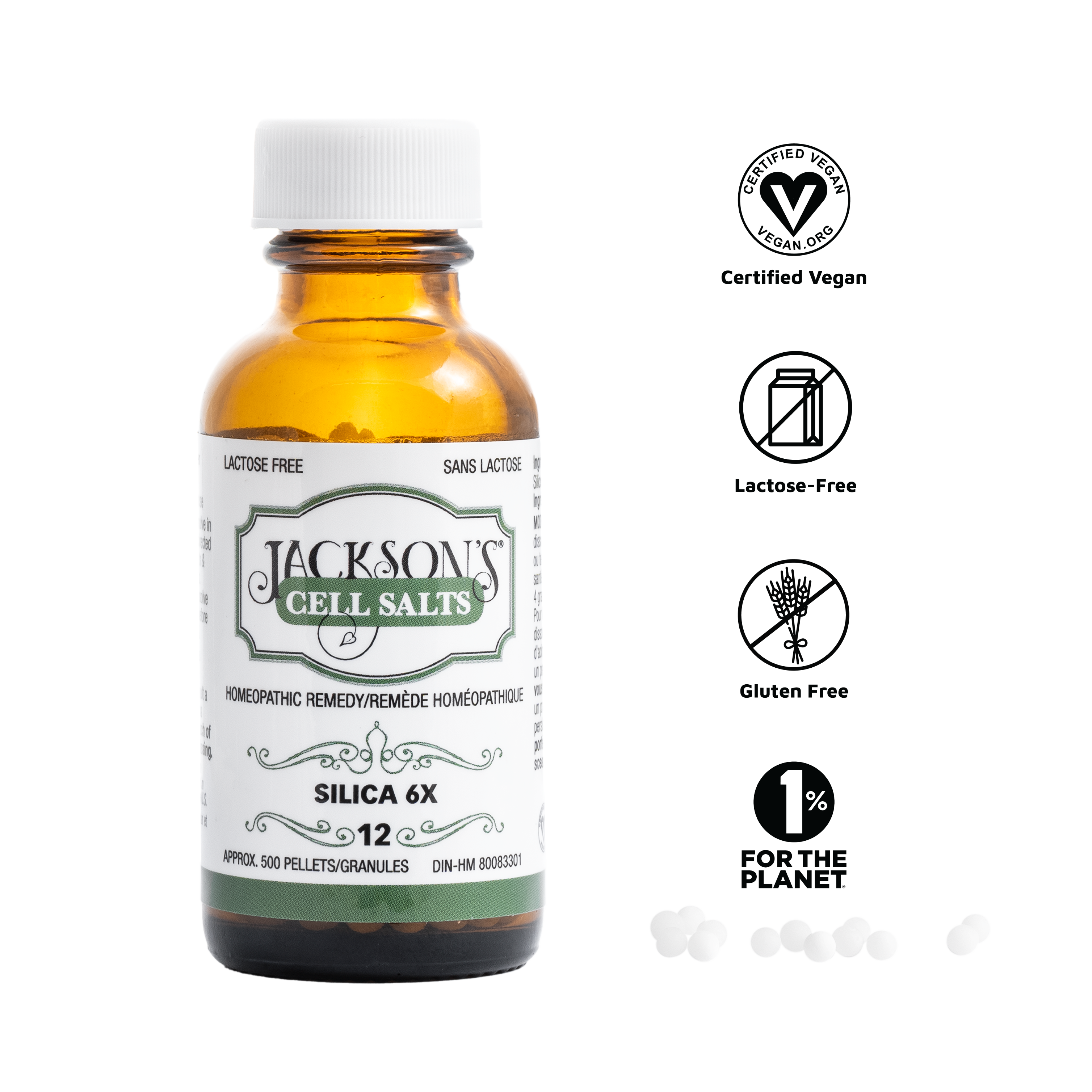 #12 Silica 6X - Sel de cellules de Schuessler (tissus) certifié végétalien et sans lactose