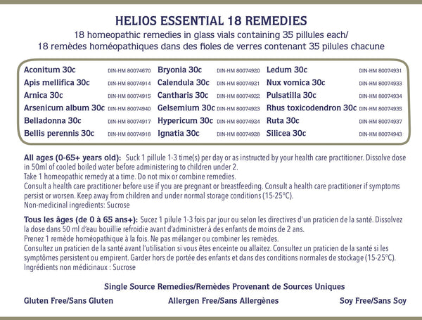 SALE RIPPED BOX Helios Essential 18 Remedy Kit With Free Remedy Booklet